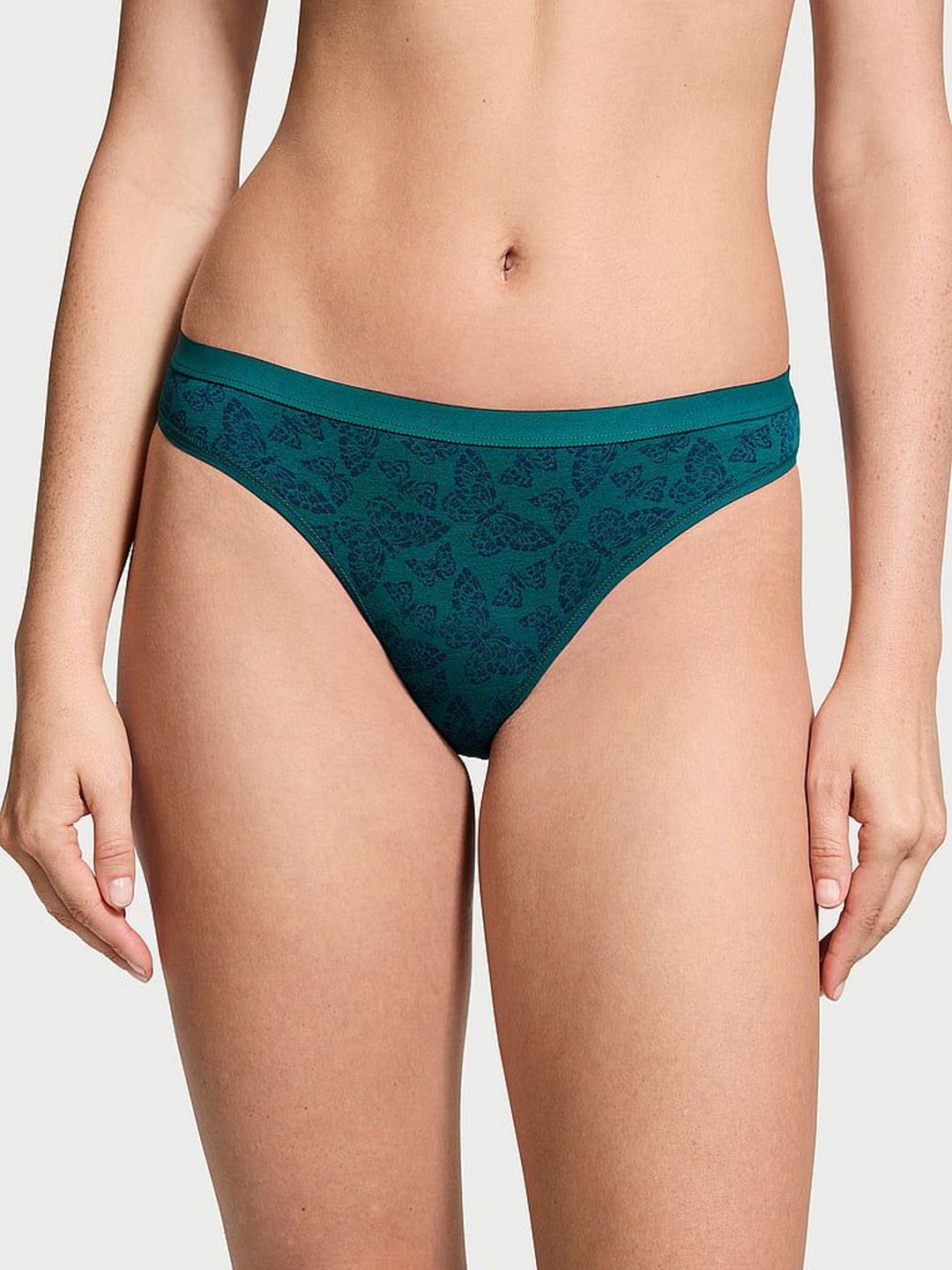 

Victoria's Secret Conversational Printed Mid-Rise Bikini Briefs- 112448556F0Q, Teal