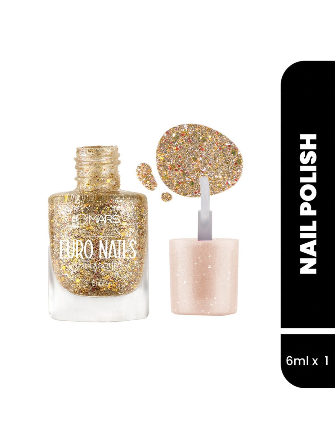 

MARS EURO Glossy Gel Finish Nail Lacquer -6ml-Shade-47, Gold