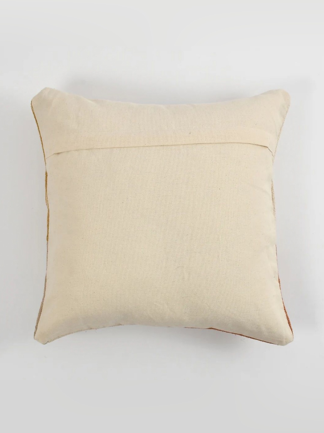 

SASHAA WORLD Off White & Mustard Geometric Square Cushion Covers