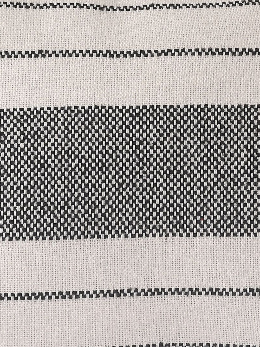 

SASHAA WORLD Black & Off White Striped Cotton Square Cushion Covers