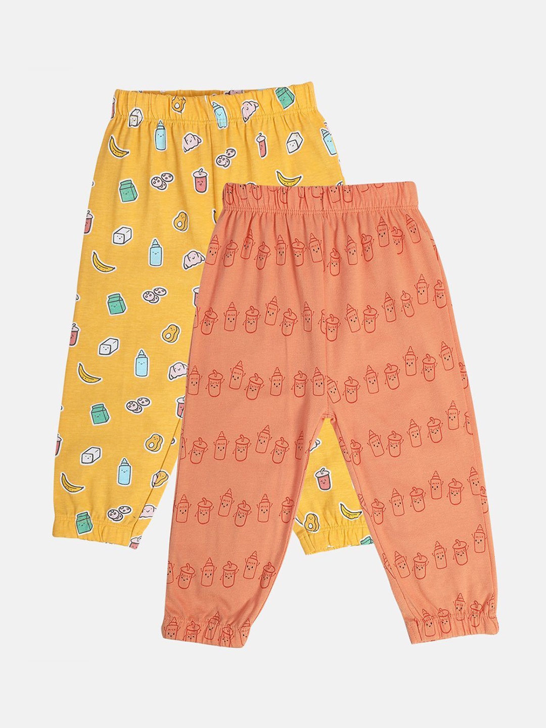 

MINI KLUB Boys Pack Of 2 Printed Lounge Joggers, Yellow