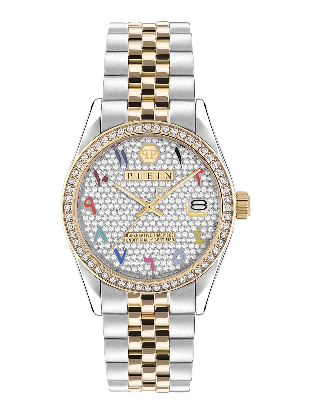 

PHILIPP PLEIN Women Brass Embellished Dial & Straps Analogue Watch PW2BA0123, White