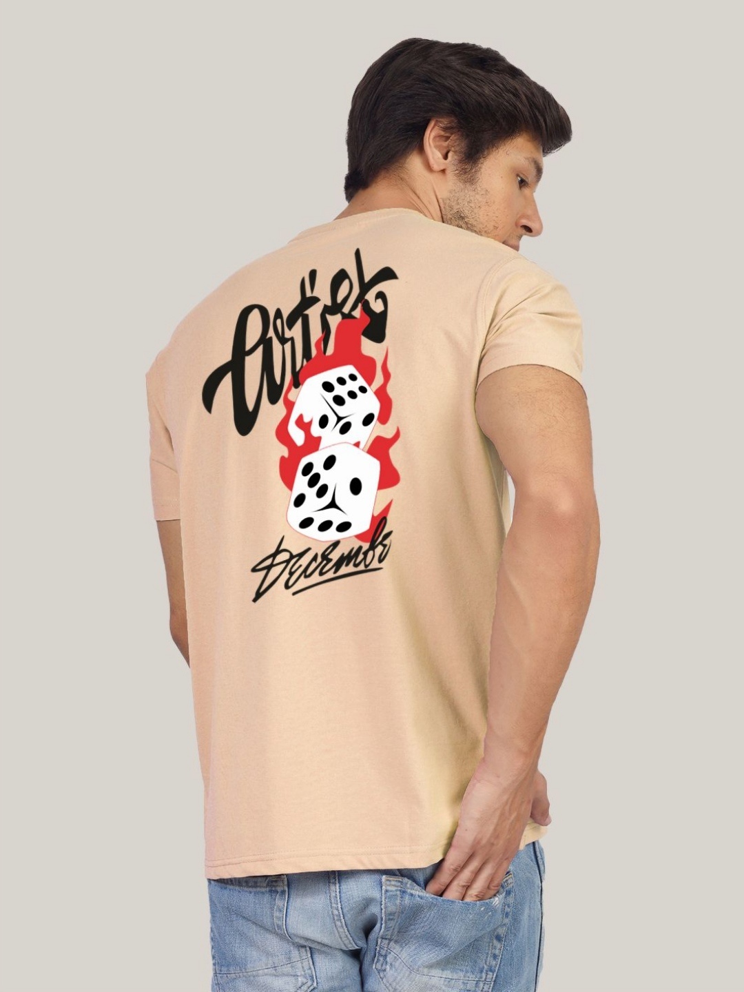 

Greylongg Men Printed T-shirt, Beige