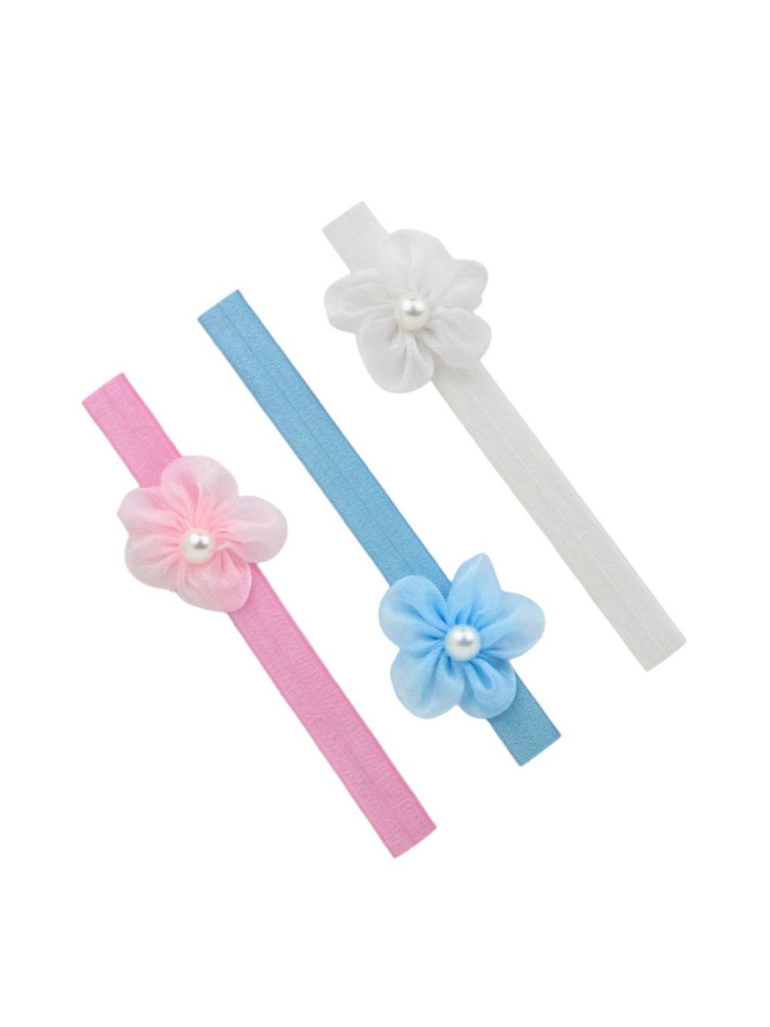 

BAESD Girls Pack of 3 Cotton Flower Design Bandana Headband, Pink