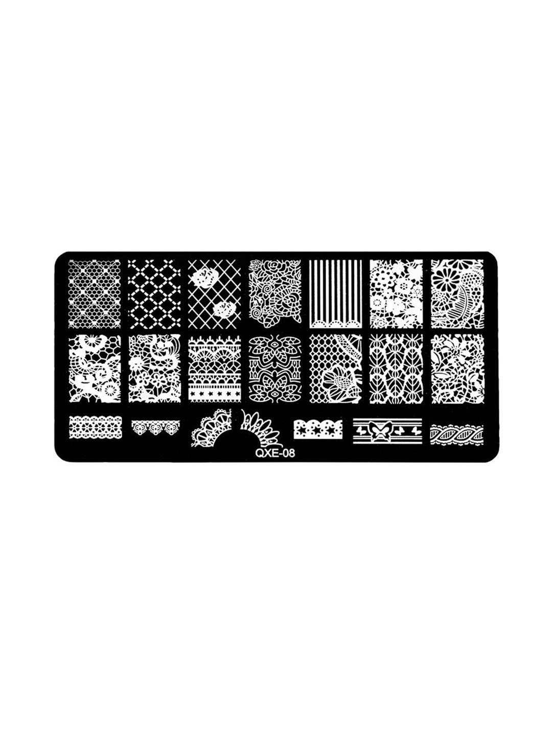 

Pippin Paris Stamping Nail Art Plate-(QXE 08), Black
