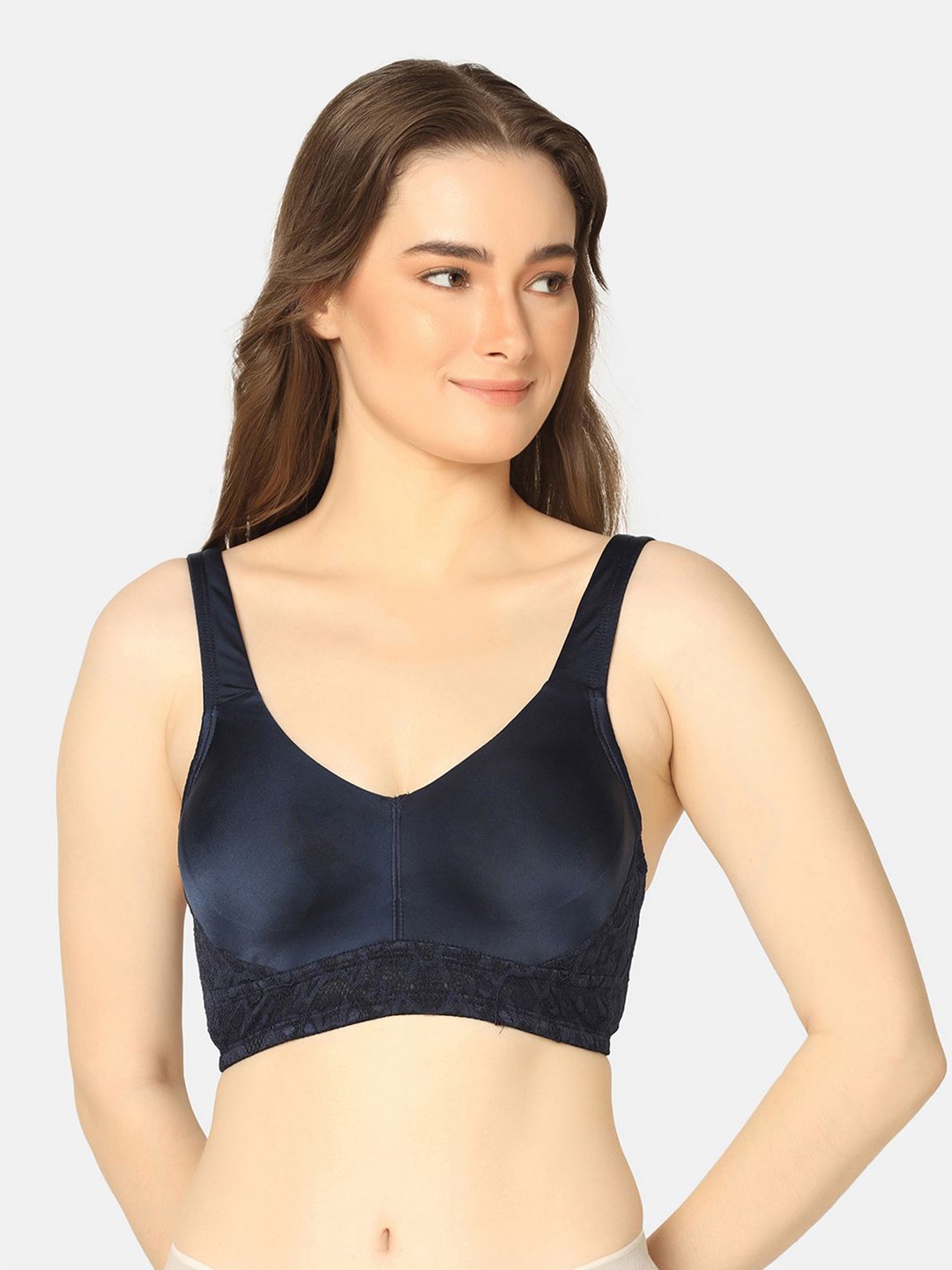 

Curvy Love Plus Size Full Coverage Bra, Navy blue