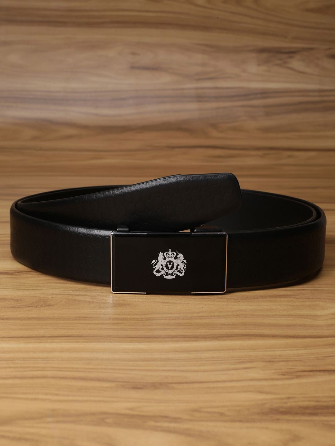 

Van Heusen Men Textured Leather Formal Belt, Black