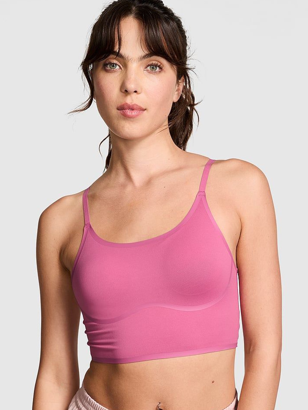 

Victoria's Secret Solid Medium Coverage Sports Bra, Purple