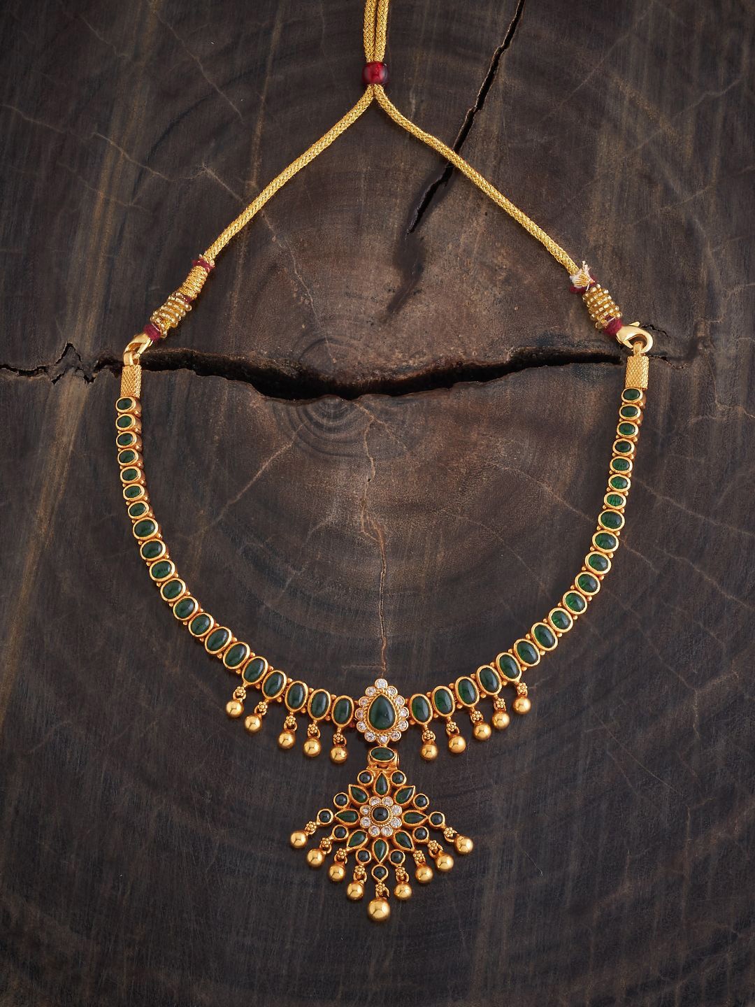 

Kushal's Fashion Jewellery Gold-Plated Temple Necklace