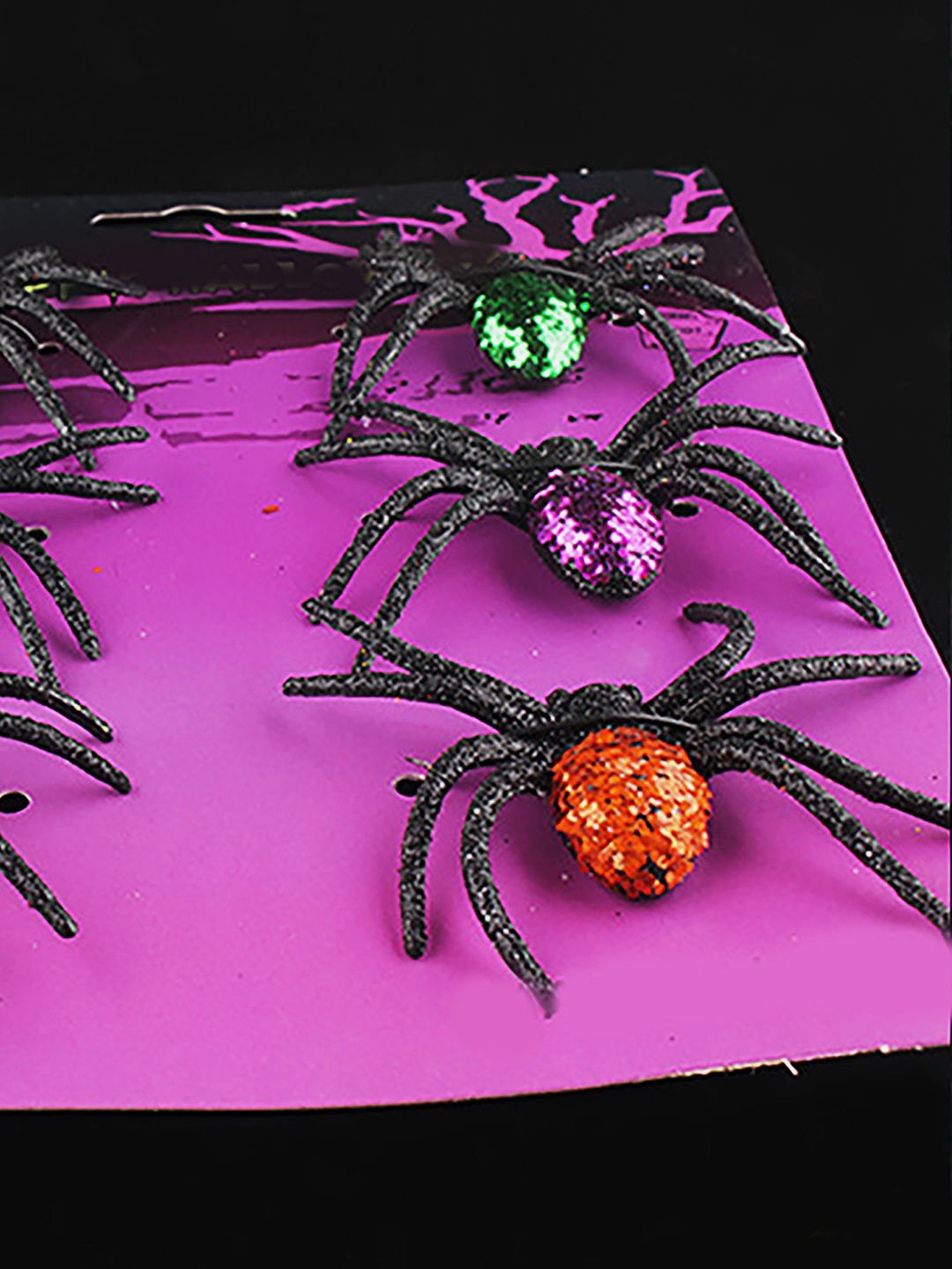 

Little Surprise Box LLP 6-Pcs Black & Red Large Hairy Spider