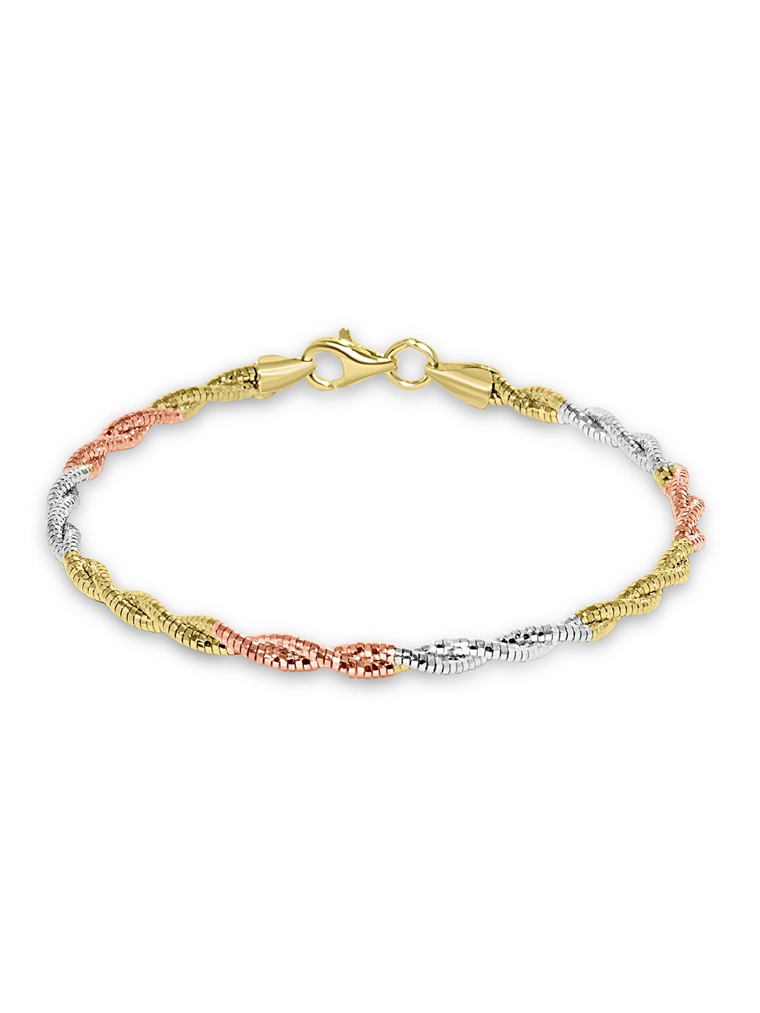 

925 SILLER Sterling Silver Rhodium-Plated Wraparound Bracelet