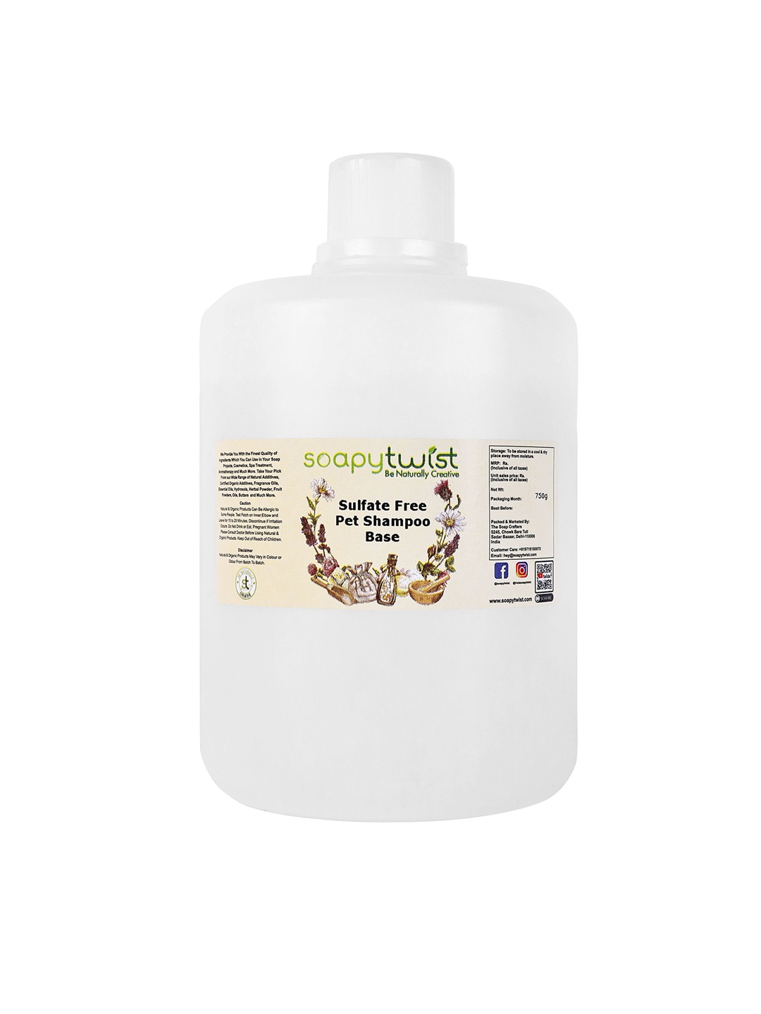 

Soapy Twist Pet Shampoo Base, Transparent