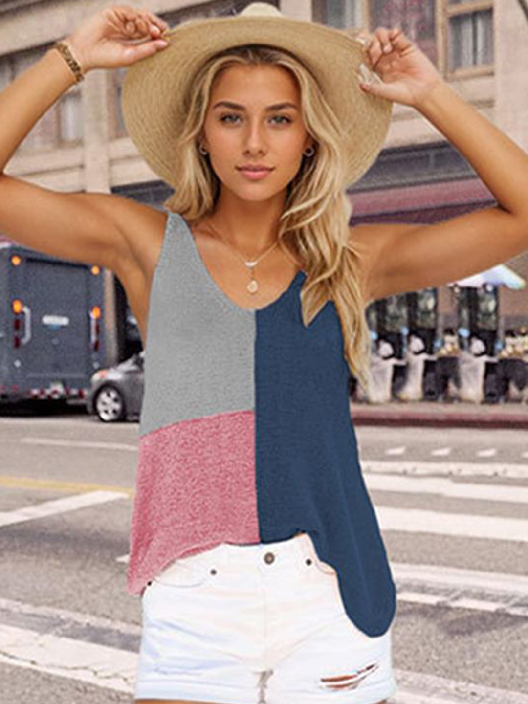 

StyleCast Women Colourblocked Tank Top, Grey