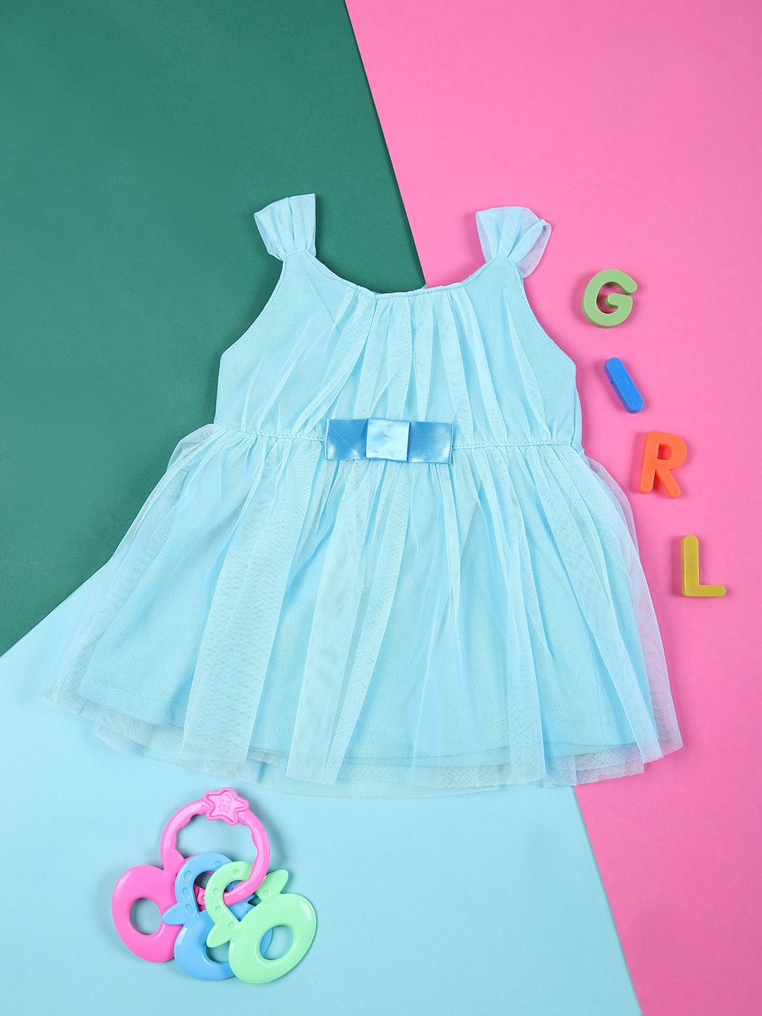 

V-Mart Girl Peplum Dress, Blue