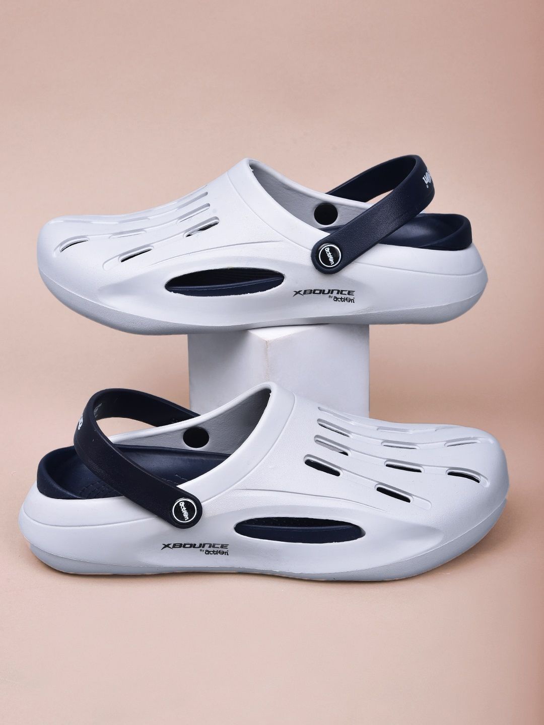 

Action Men Colourblocked Casual Rubber Clogs, Grey