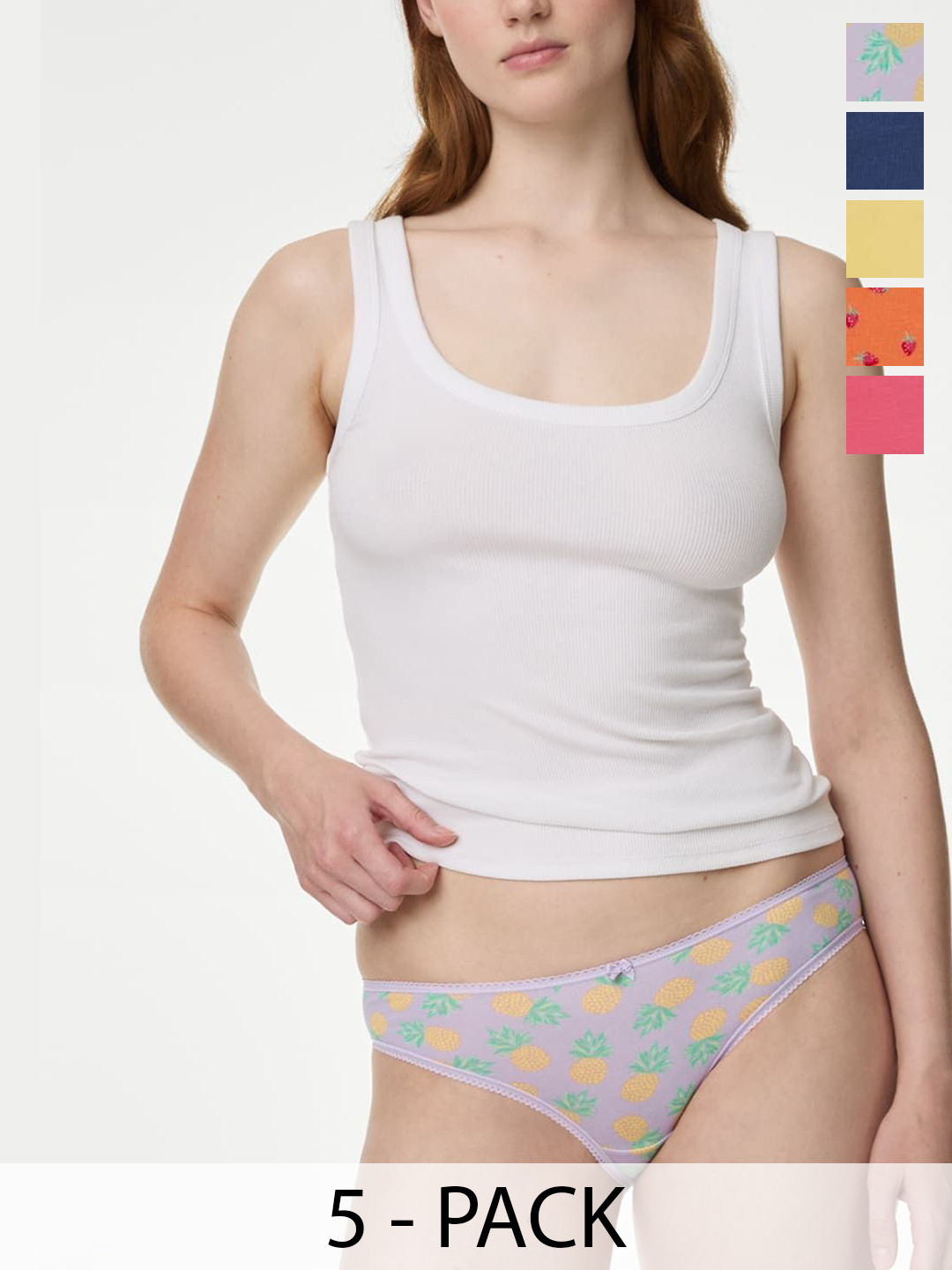 

Marks & Spencer Pack Of 5 Basic Briefs T615100XYELLOW MIX, Blue