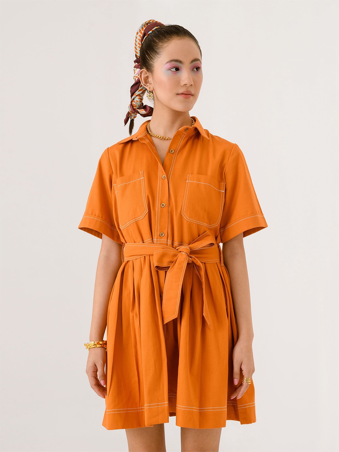 

Midsummer A-Line Dress, Orange