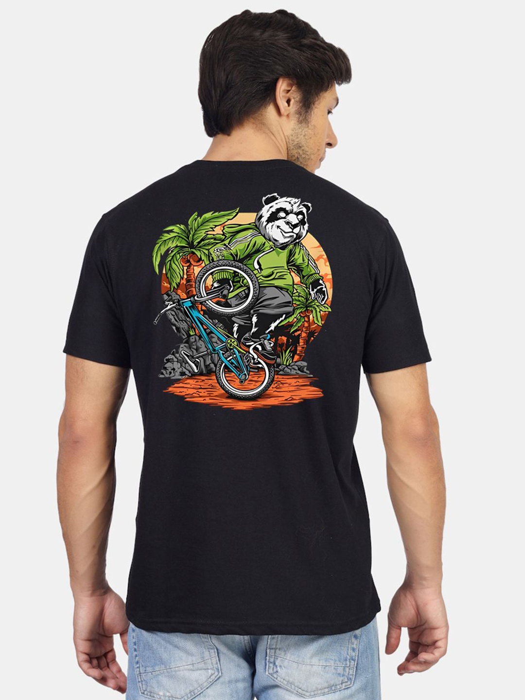 

Greylongg Men Printed Pockets T-shirt, Black