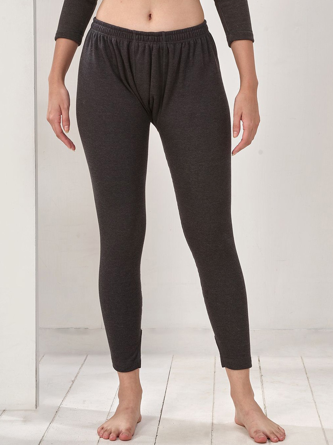 

INFERNO Women Mid Rise Thermal Bottom with Fleeced Linning, Black