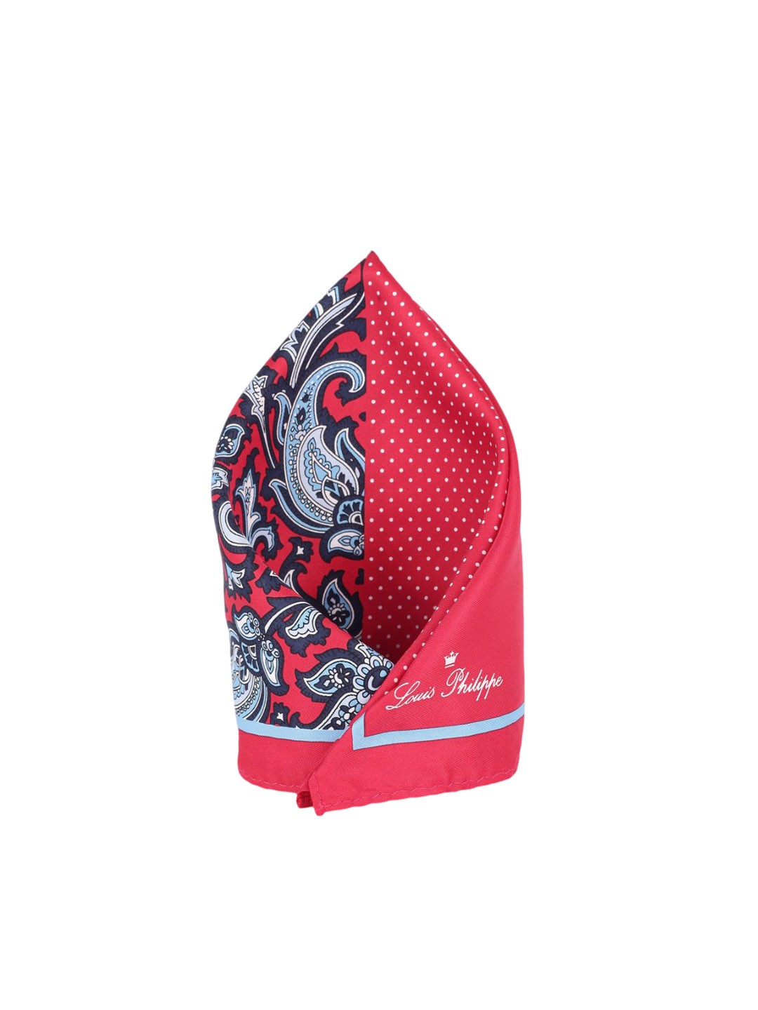 

Louis Philippe Printed Pocket Square, Red