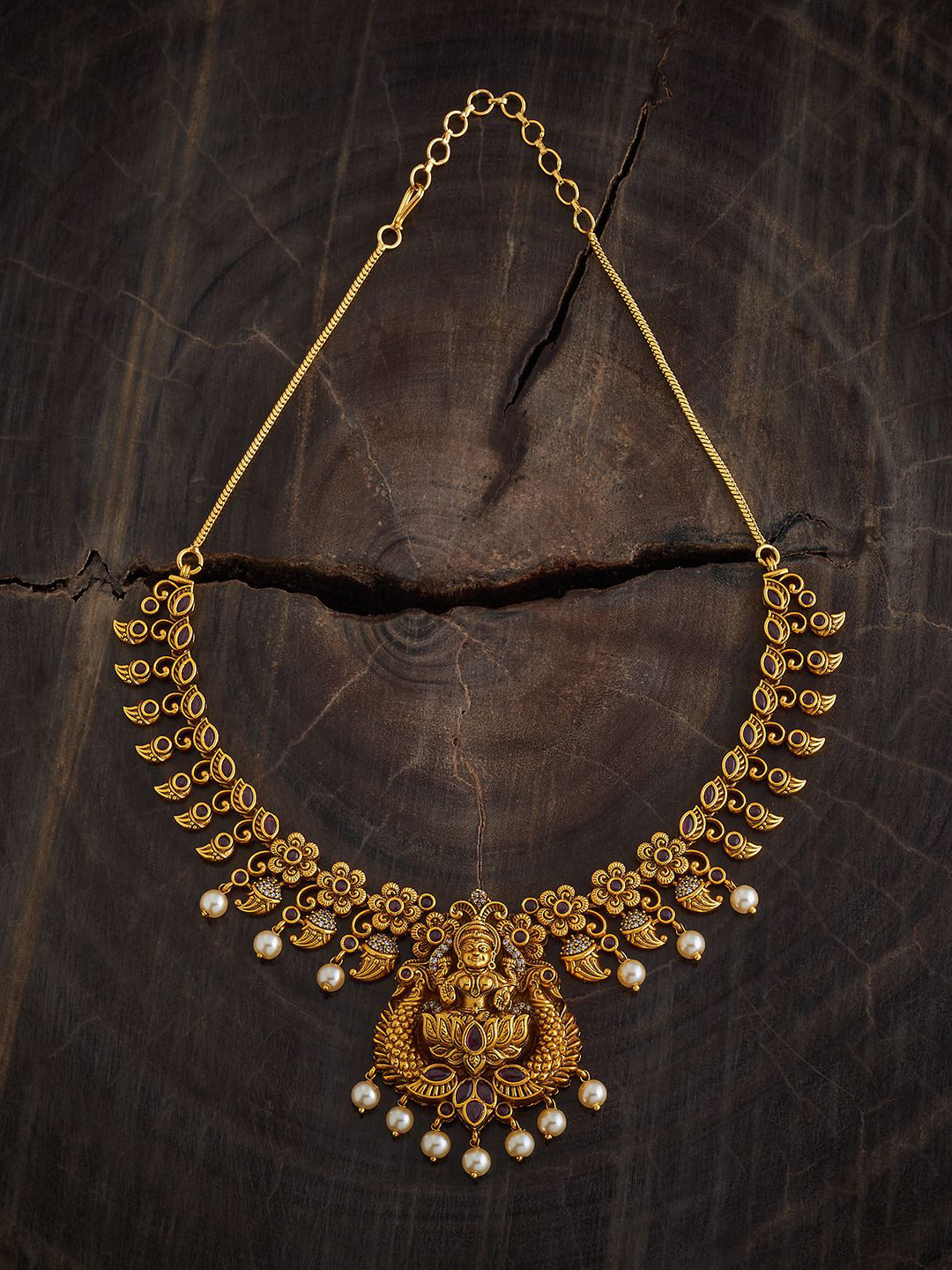 

Kushal's Fashion Jewellery Copper Gold-Plated Antique Necklace