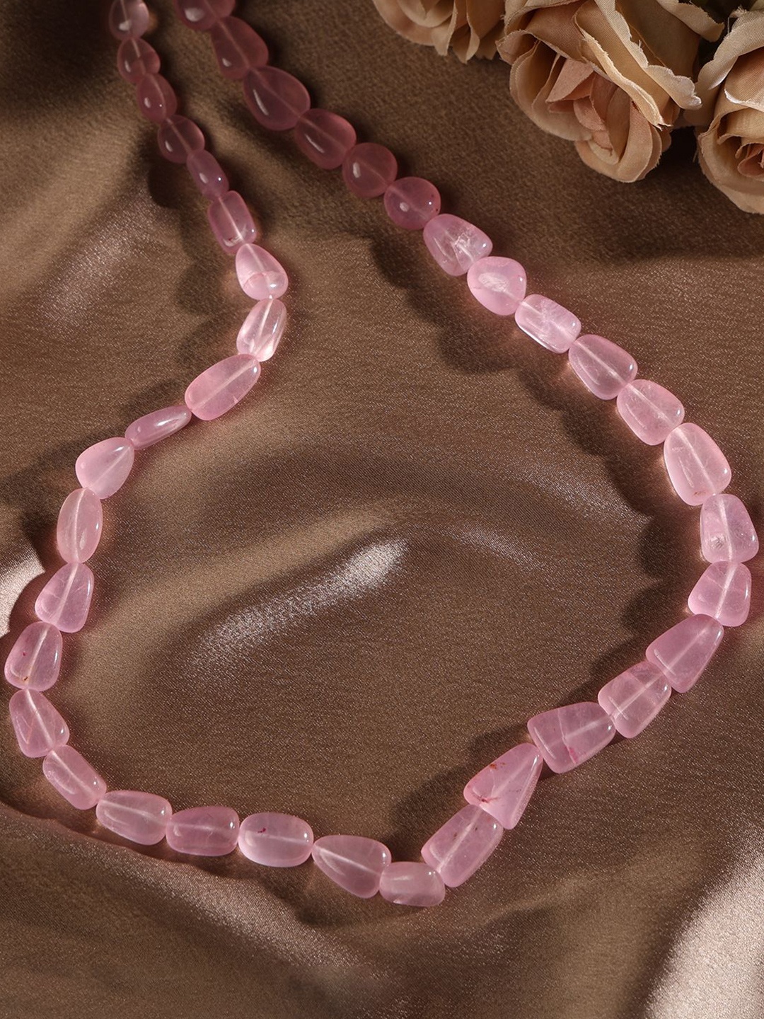 

VENI Beaded Minimal Necklace, Pink
