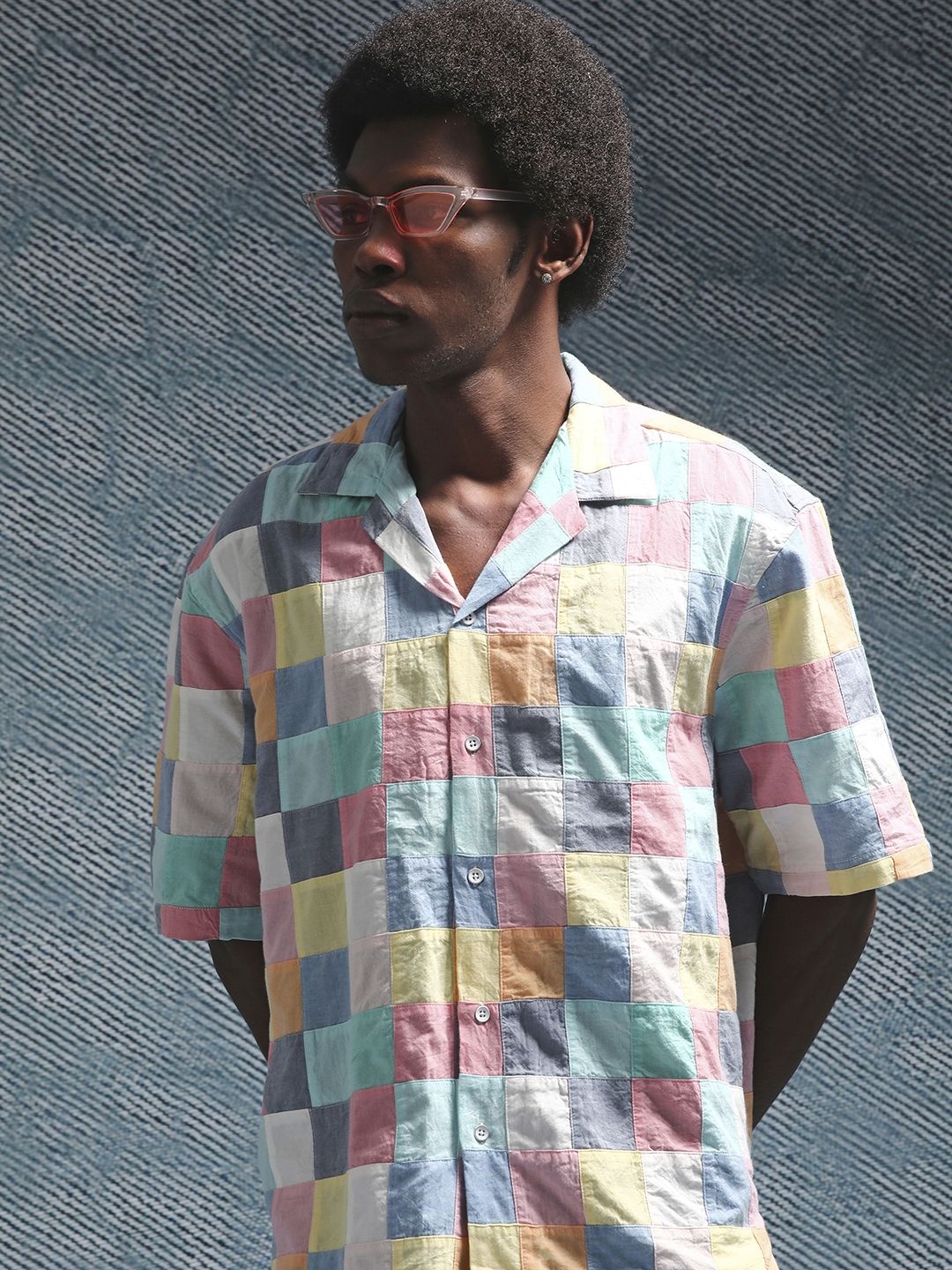 

Henceforth Men Boxy Opaque Checked Casual Shirt, Multi