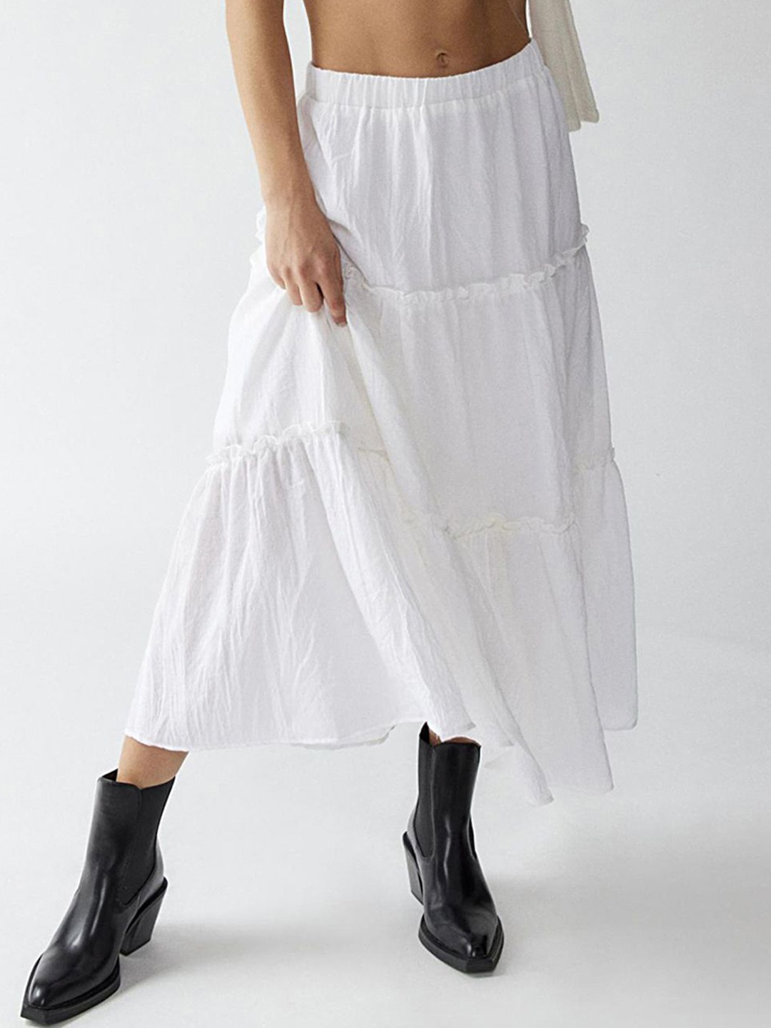 

LULU & SKY A-Line Maxi Skirts, White