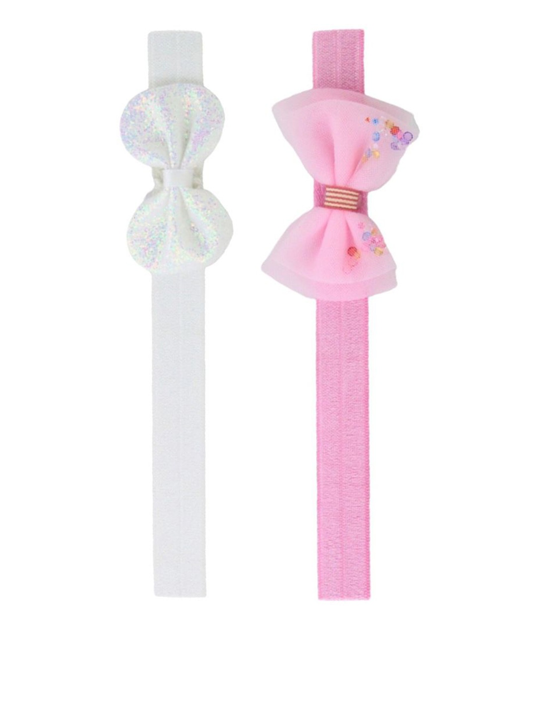 

BAESD Girls Pack of 2 Bandana Cotton Bow Design Headband, White