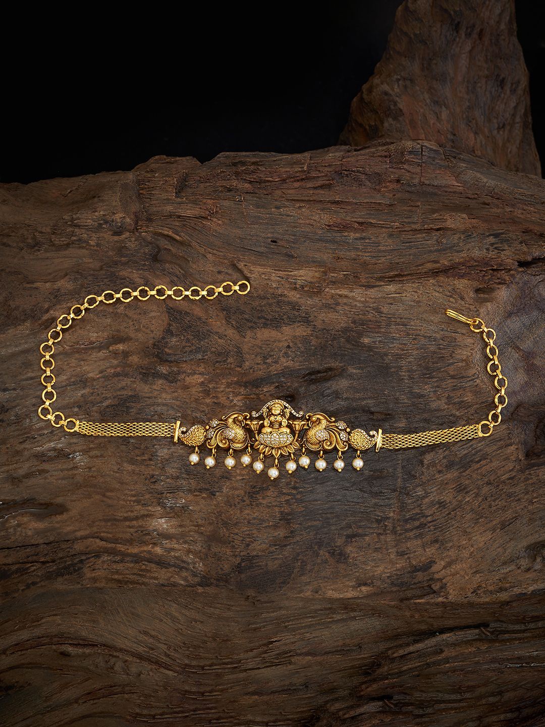 

Kushal's Fashion Jewellery Gold-Plated Cubic Zirconia Armlet Bracelet