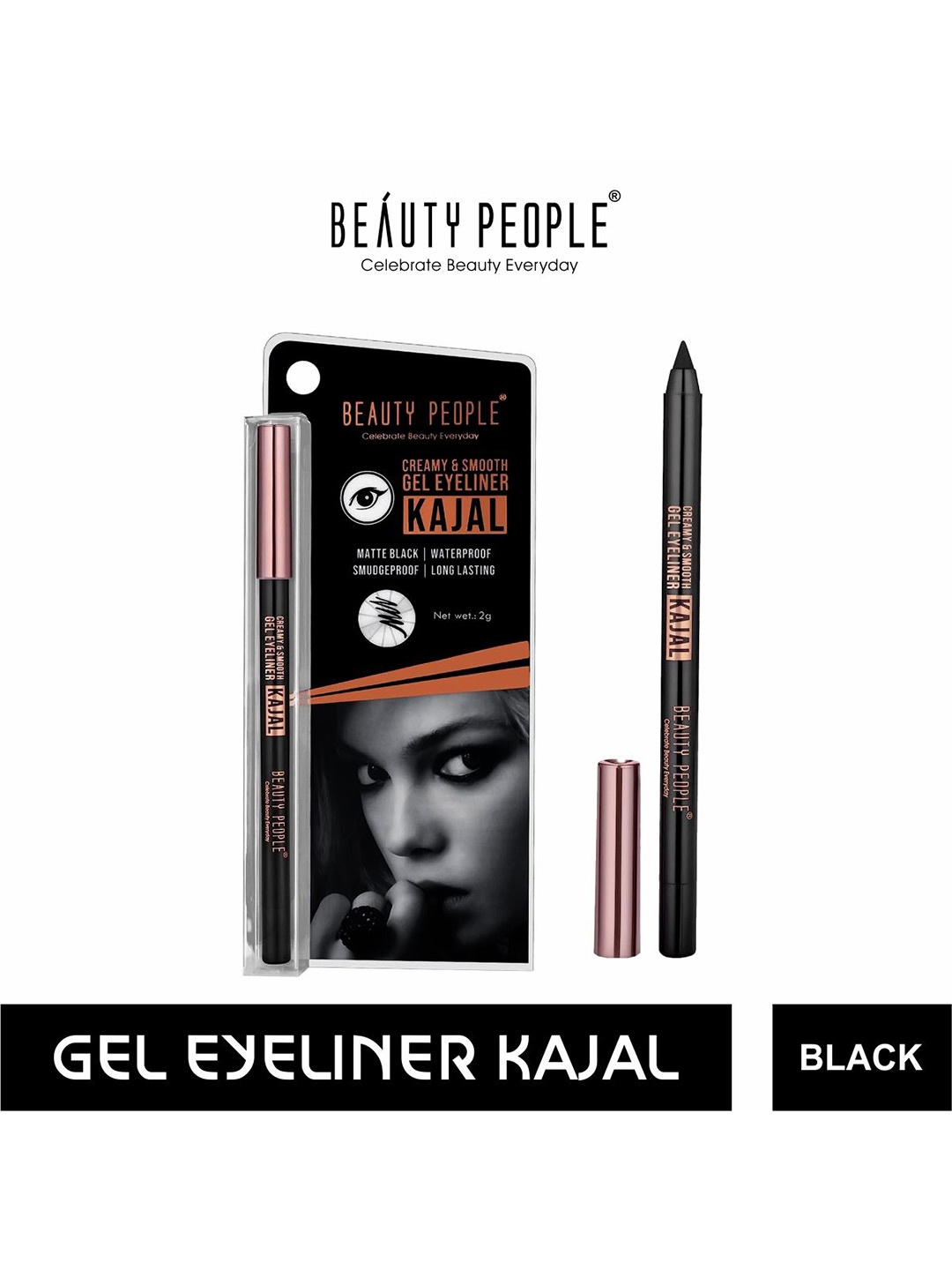 

Beauty People Gel Long Lasting Kajal With Almond Oil & Vitamin E Black-2g