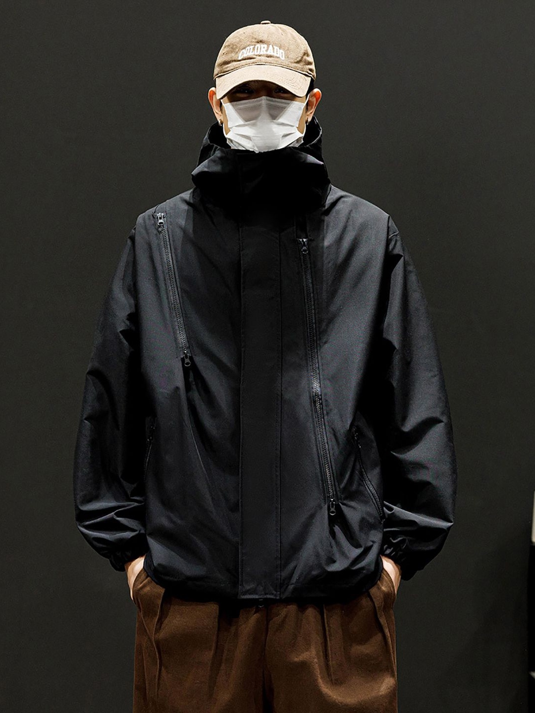 

StyleCast x Revolte Men Open Front Jacket, Black
