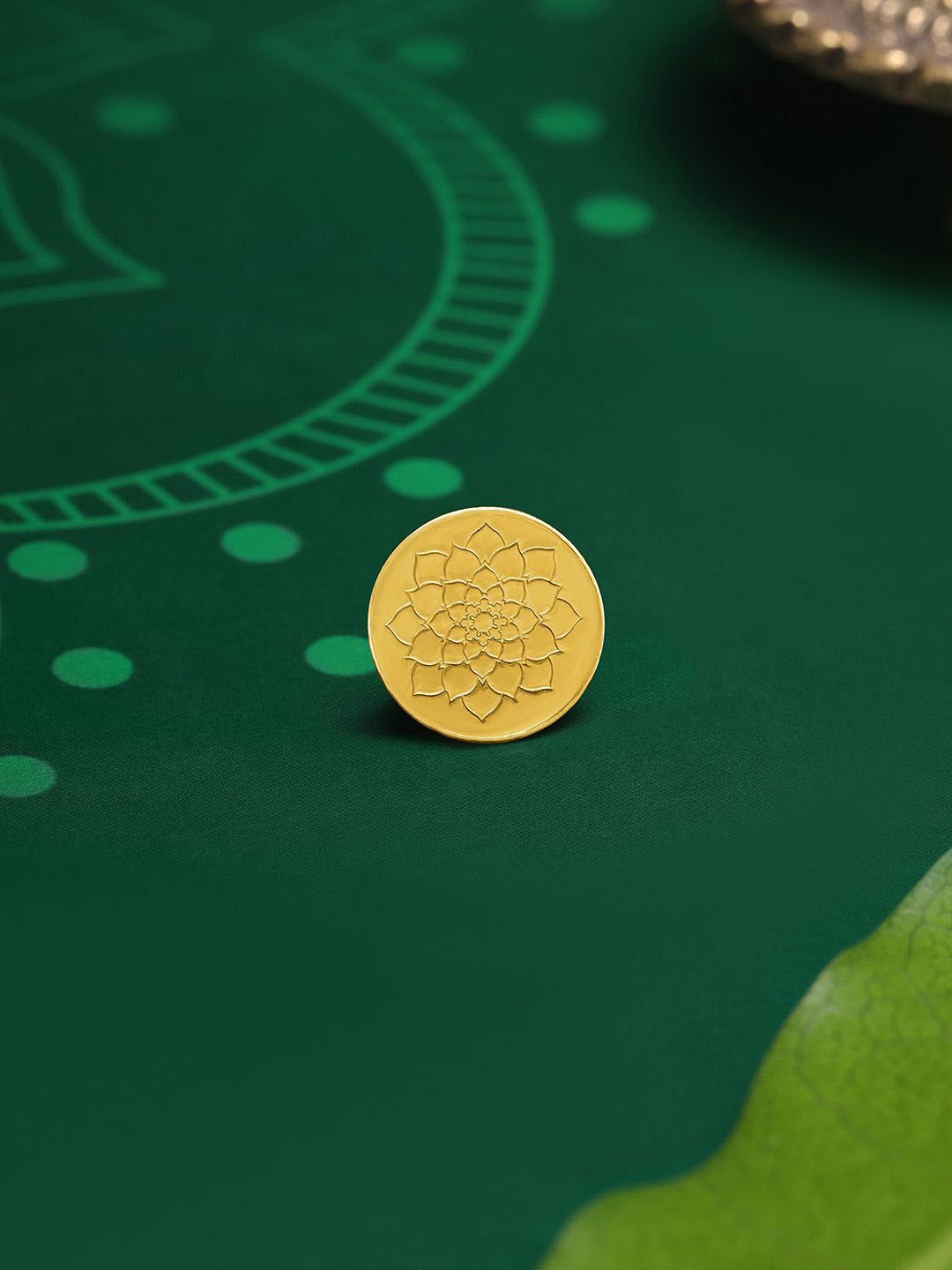 

Mia by Tanishq 22KT Gold Stunning Lotus Gold Coin 2 GM, Yellow