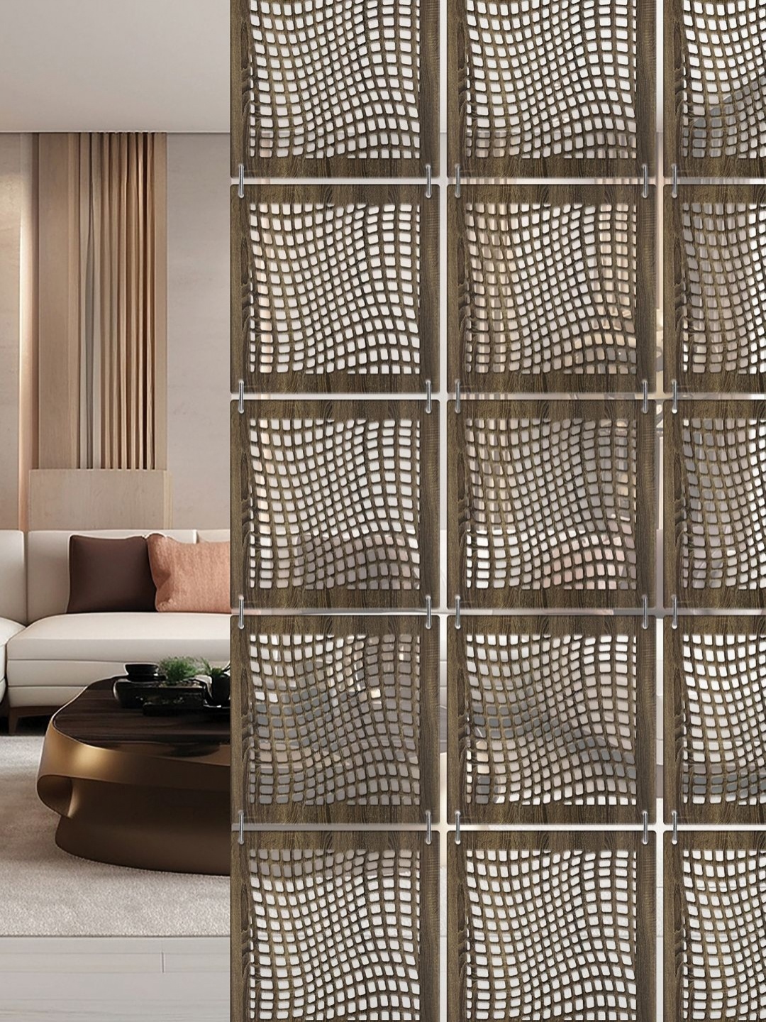 

RANDOM Brown Geometric Window Blinds