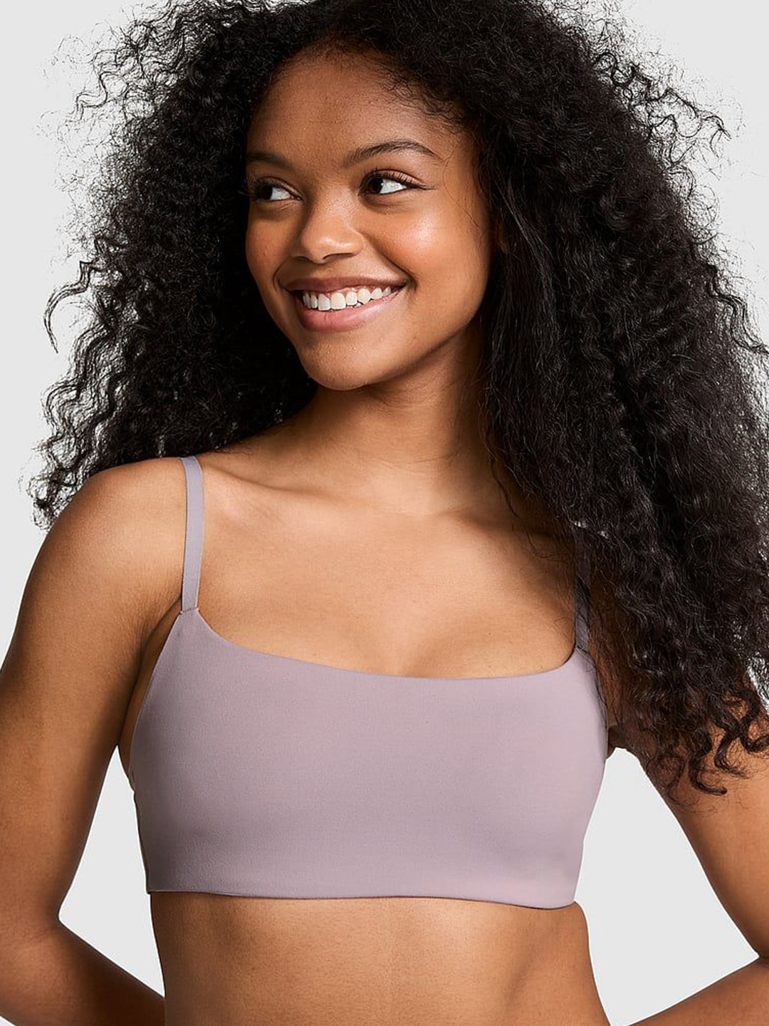 

Victoria's Secret Solid Medium Coverage Sports Bra, Purple