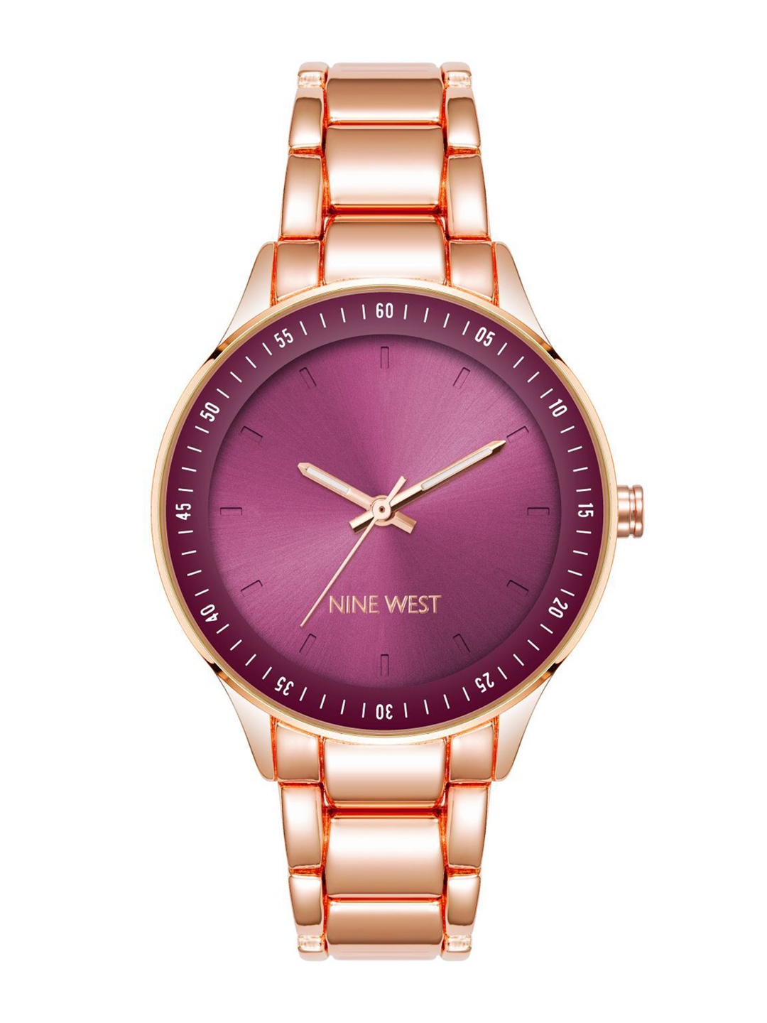 

Nine West Women Dial & Bracelet Style Straps Analogue Watch NW-2930BYRG, Rose gold