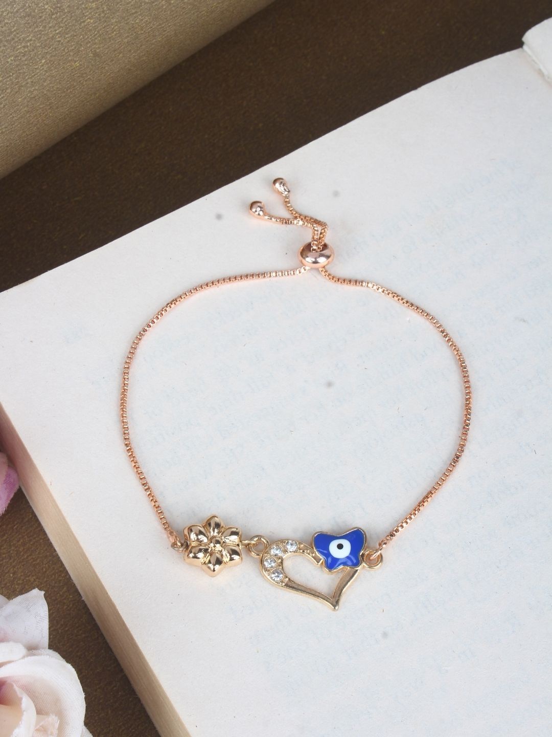 

KPOP Rose Gold Plated Cubic Zirconia Charm Bracelet
