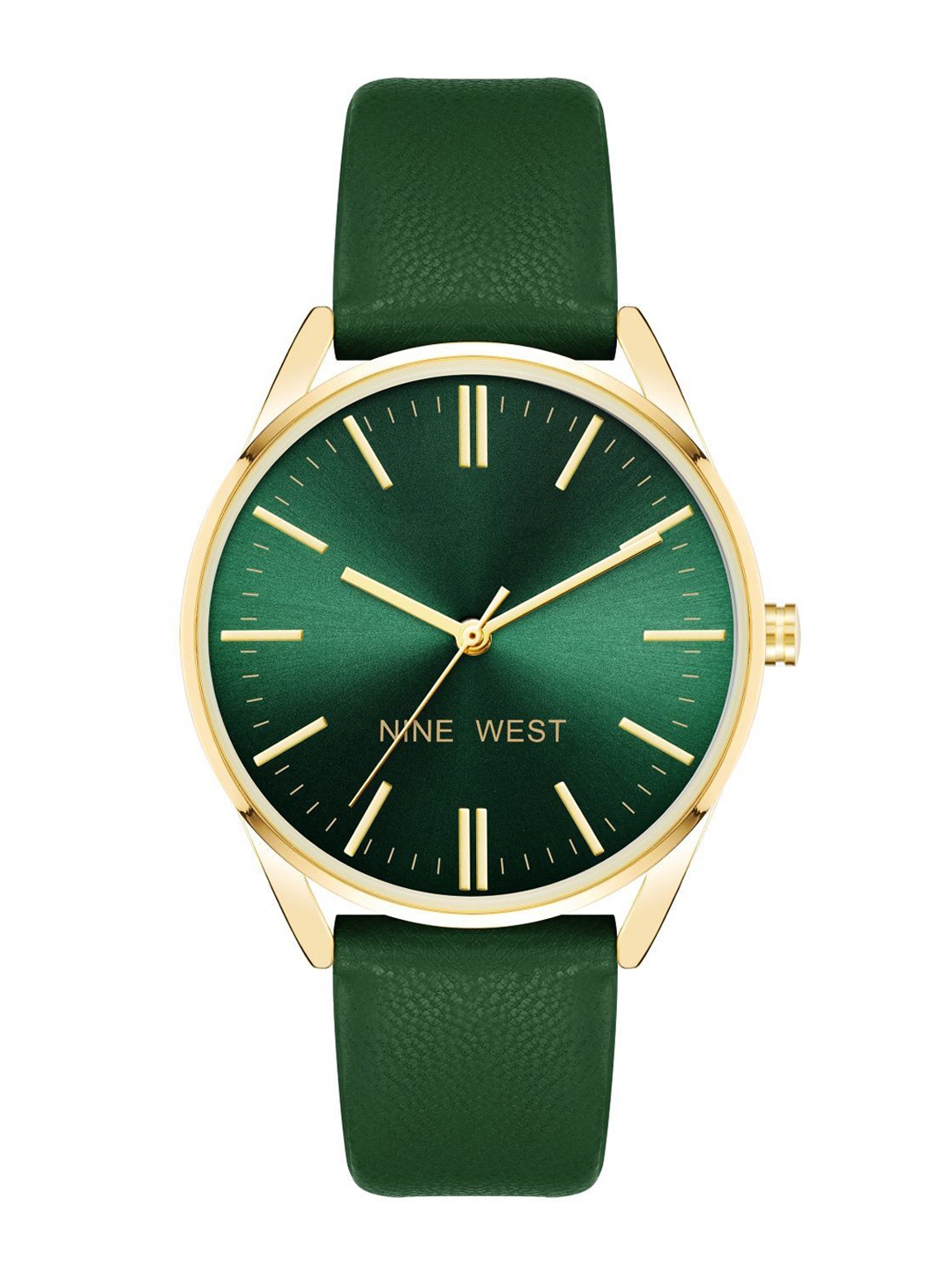 

Nine West Women Dial & Leather Straps Analogue Watch NW-1994GPGN, Green