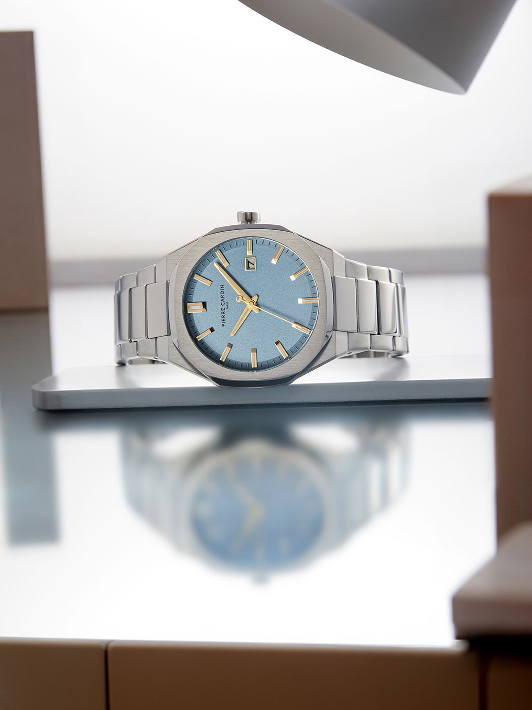 

pierre cardin Men Dial & Stainless Steel Straps Analogue Watch CF.0409.SWJ, Blue