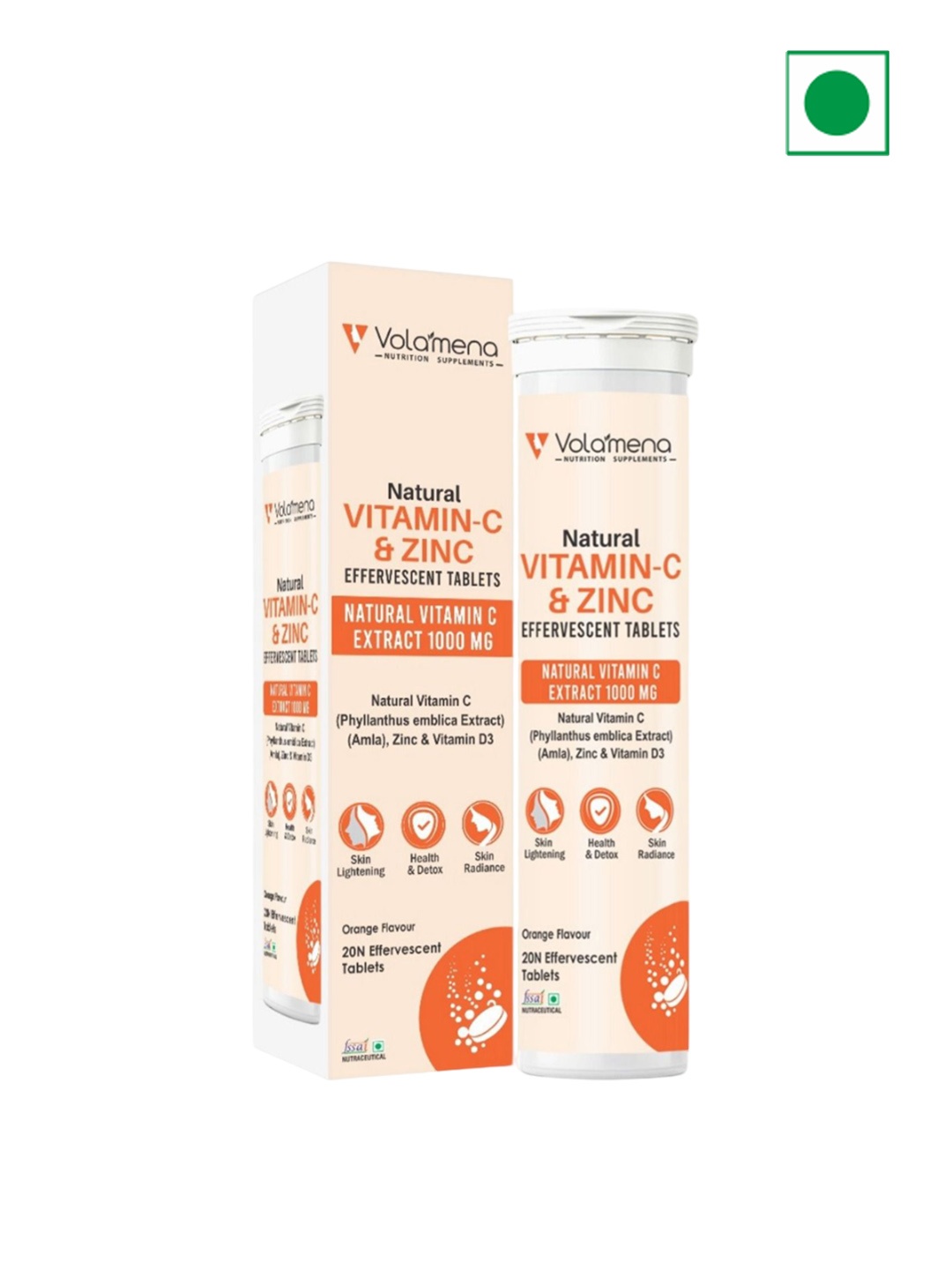 

Volamena Vitamin C & Zinc Effervescent Tablets - 20 N, Red