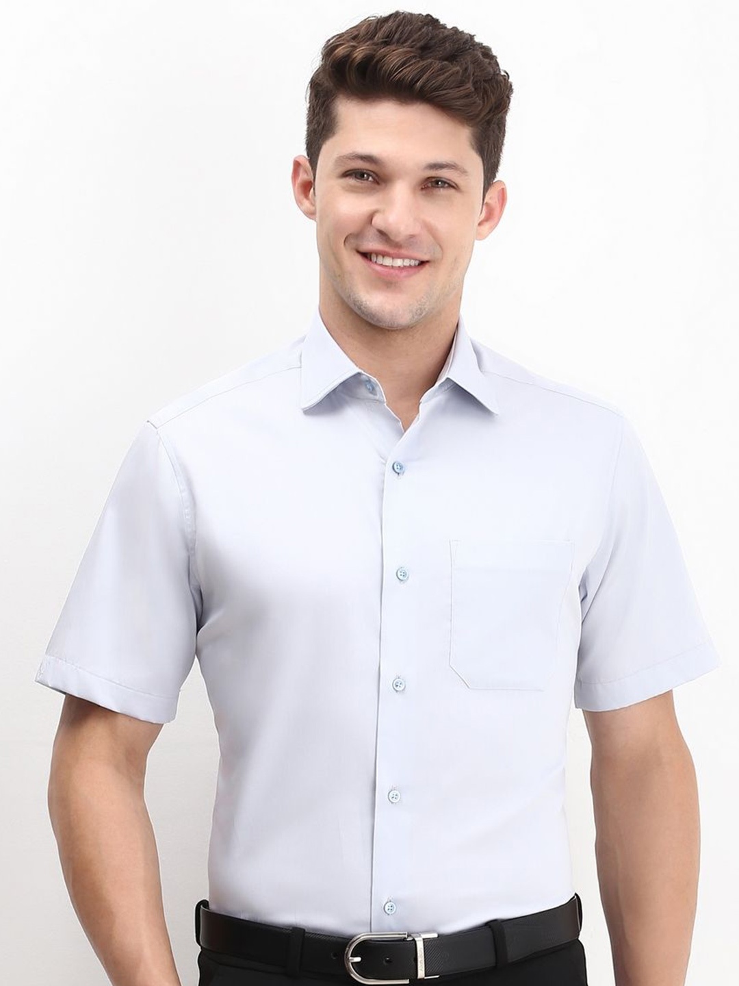 

Allen Solly Sport Men Spread Collar Solid Cotton Formal Shirt, Purple