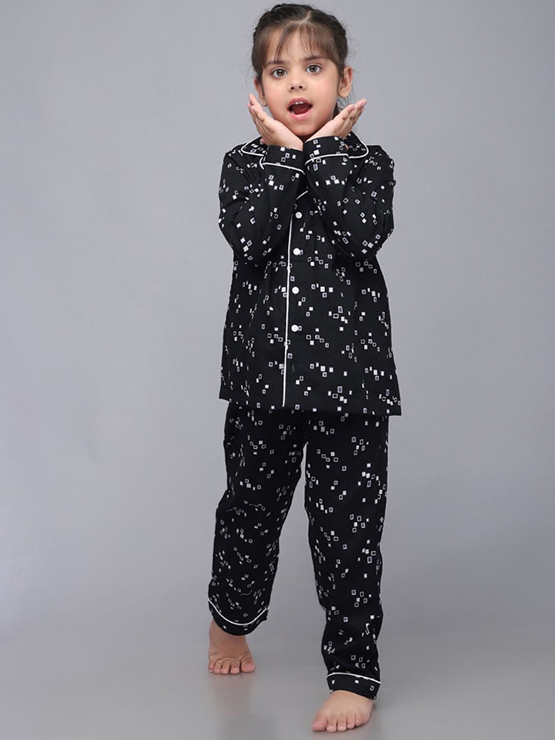 

Biglilpeople Kids Printed Night suit, Blue