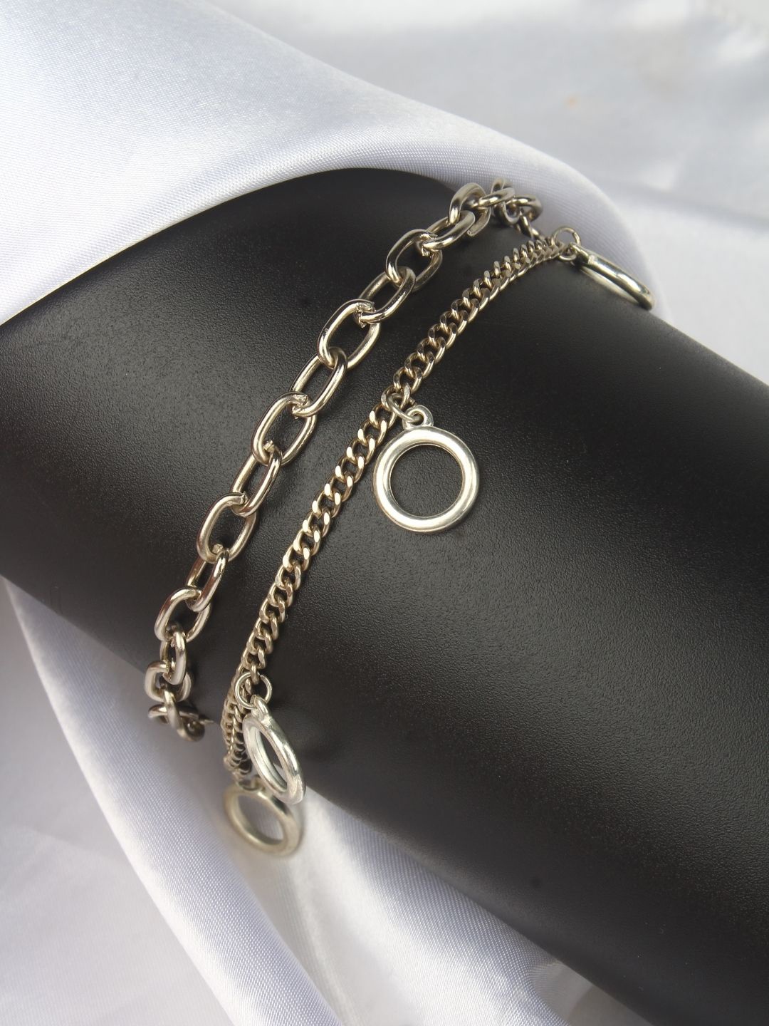 

KPOP Silver-Plated Charm Bracelet
