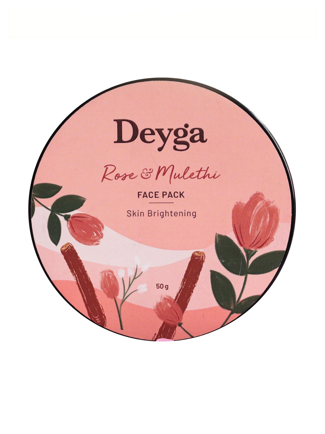 

Deyga Organics Rose & Mulethi Skin Brightening Face Pack - 50g, Pink