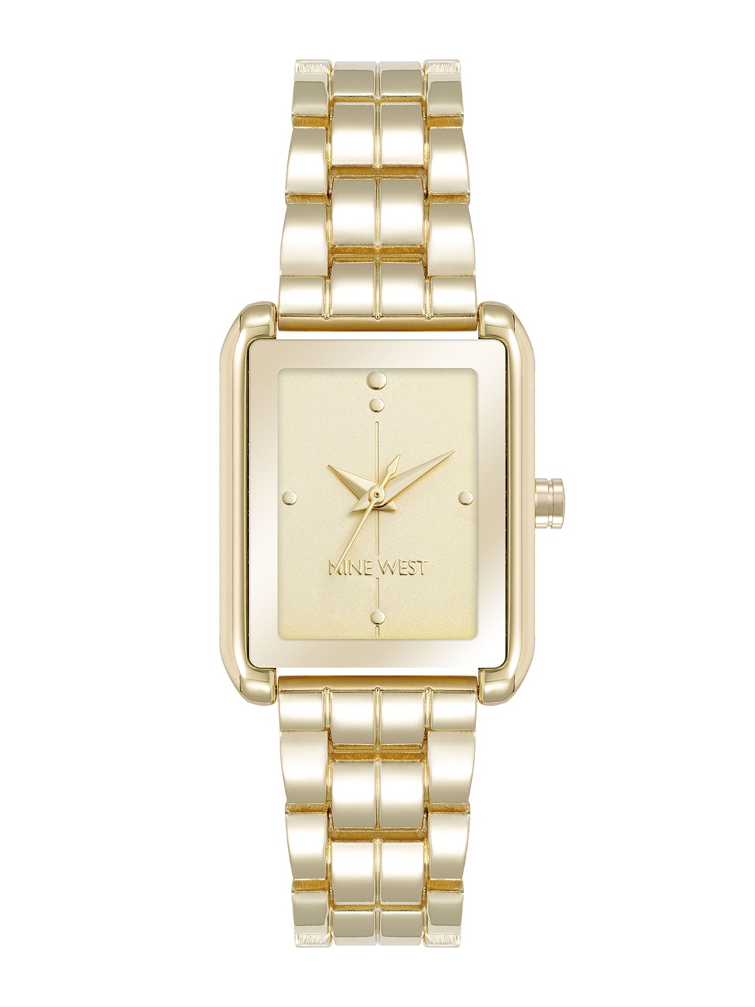 

Nine West Women Dial & Bracelet Style Straps Analogue Watch NW-3064CHGB, Gold