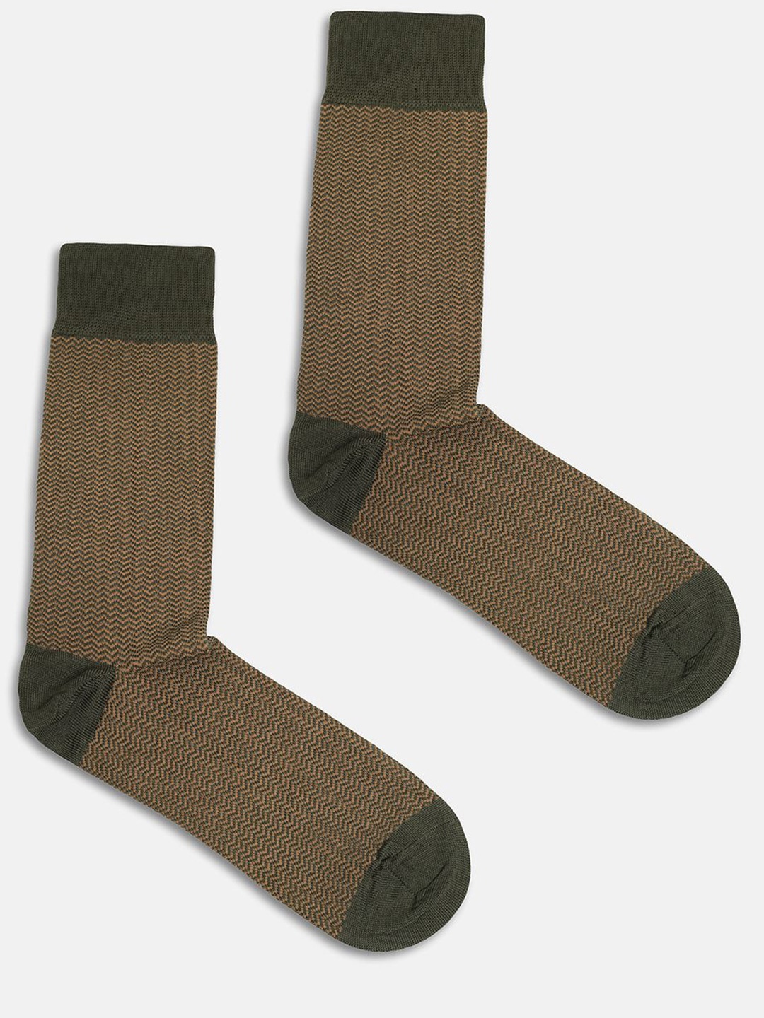 

Blackberrys Men Colourblocked Calf-Length Socks, Olive