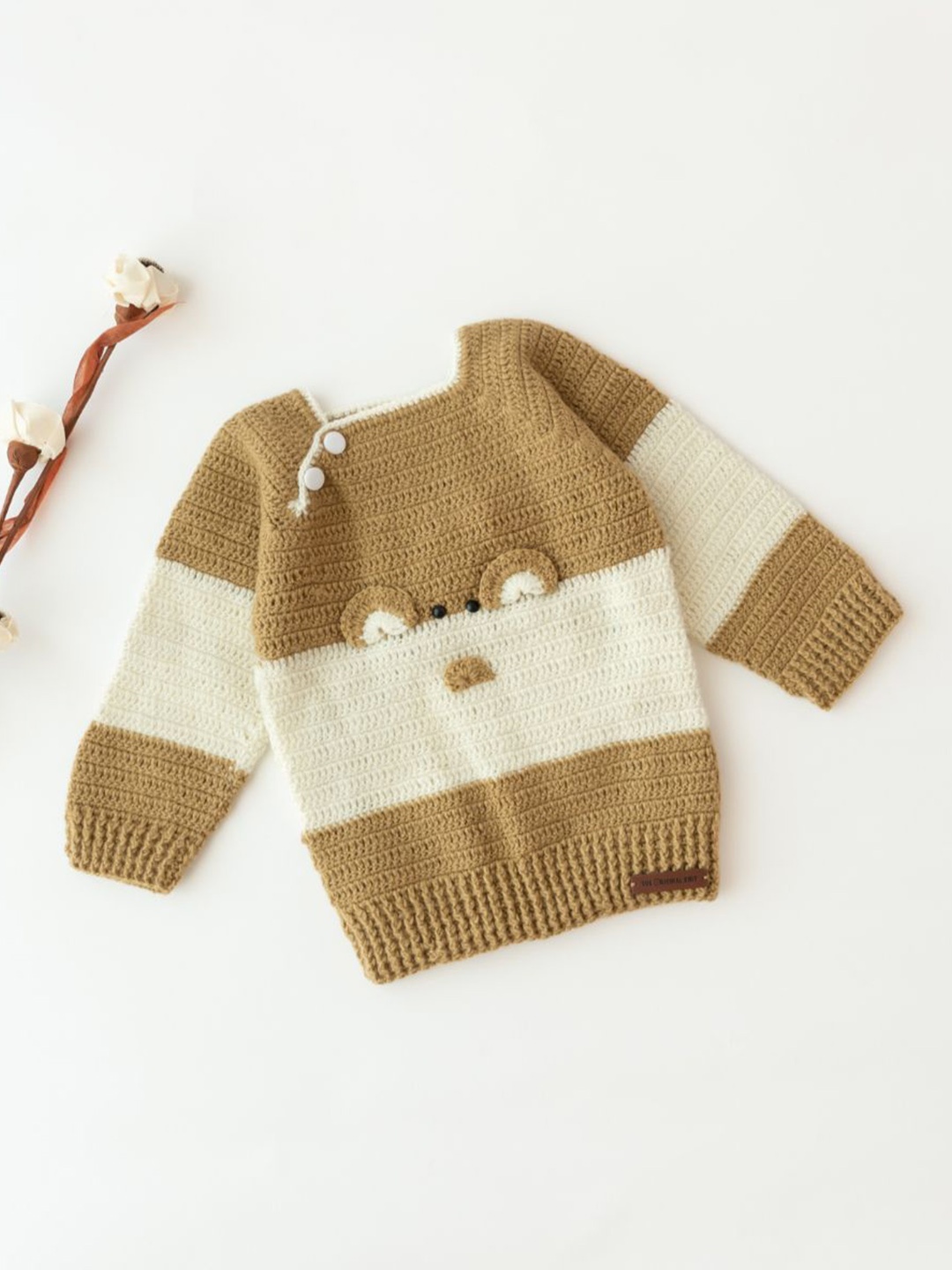 

The Original Knit Unisex Kids Striped Pullover, Beige