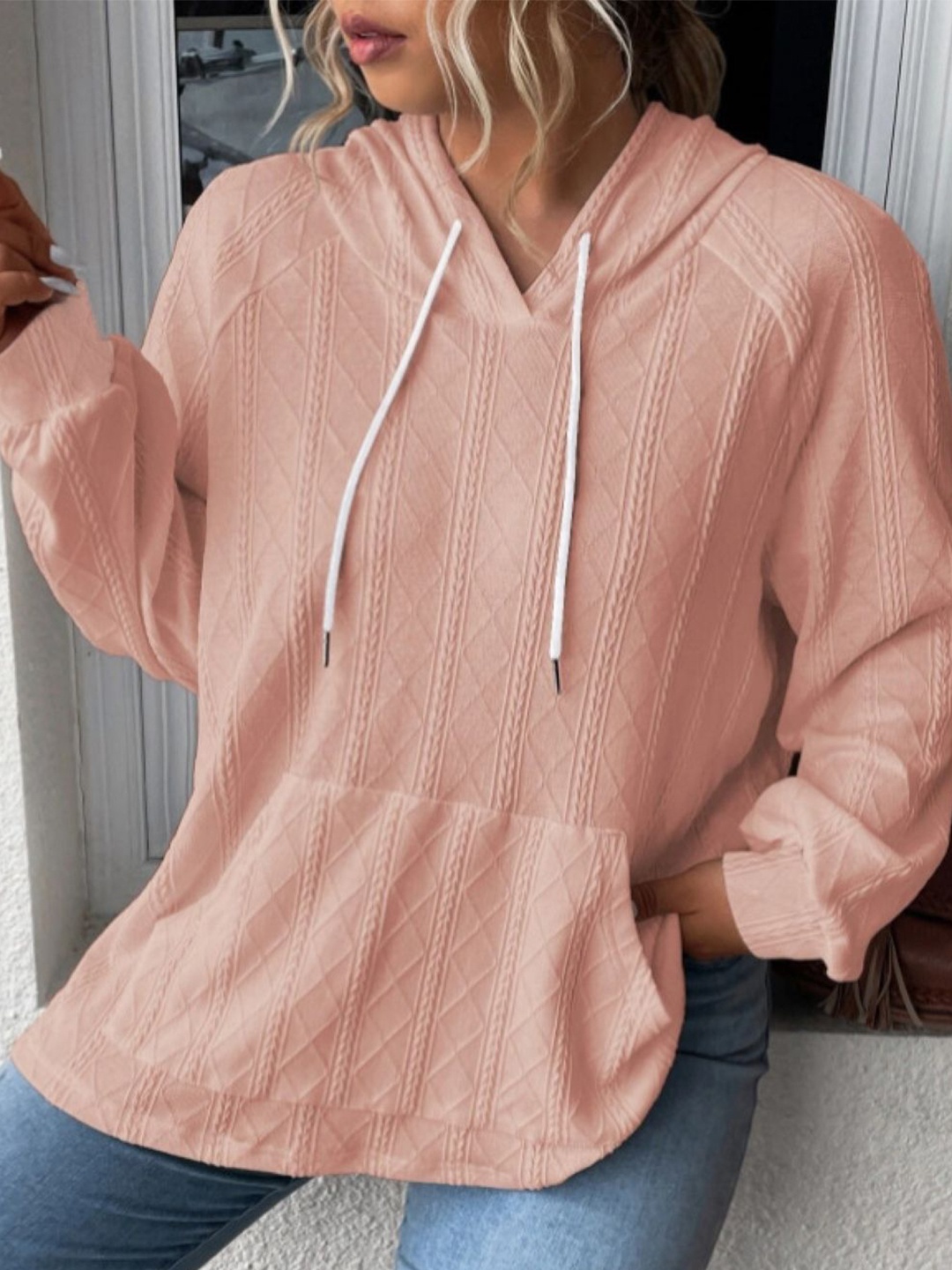 

KPOP Women Hooded Top, Pink