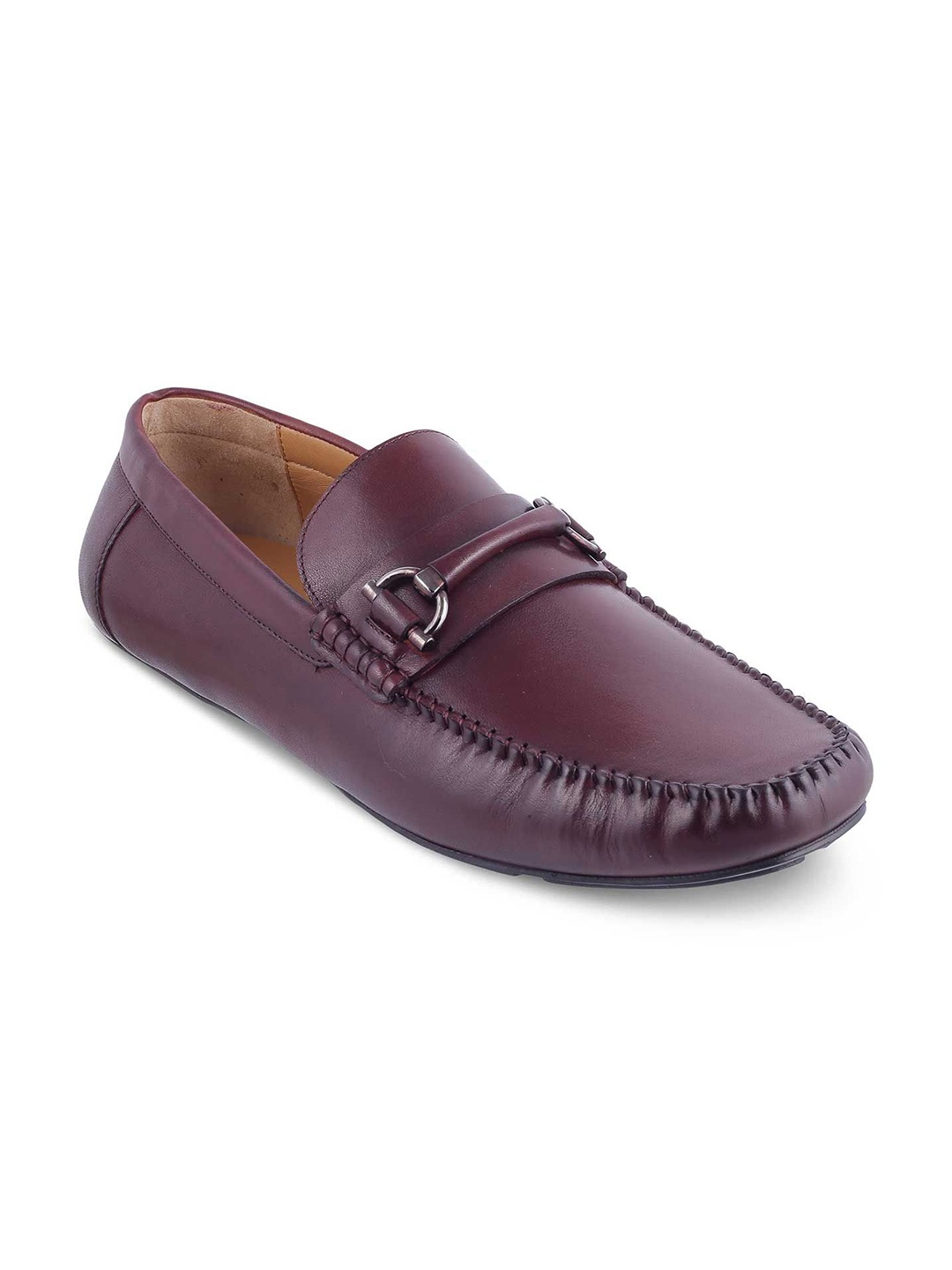 

Tresmode Men Leather Casual Slip-On Driving Shoes, Violet