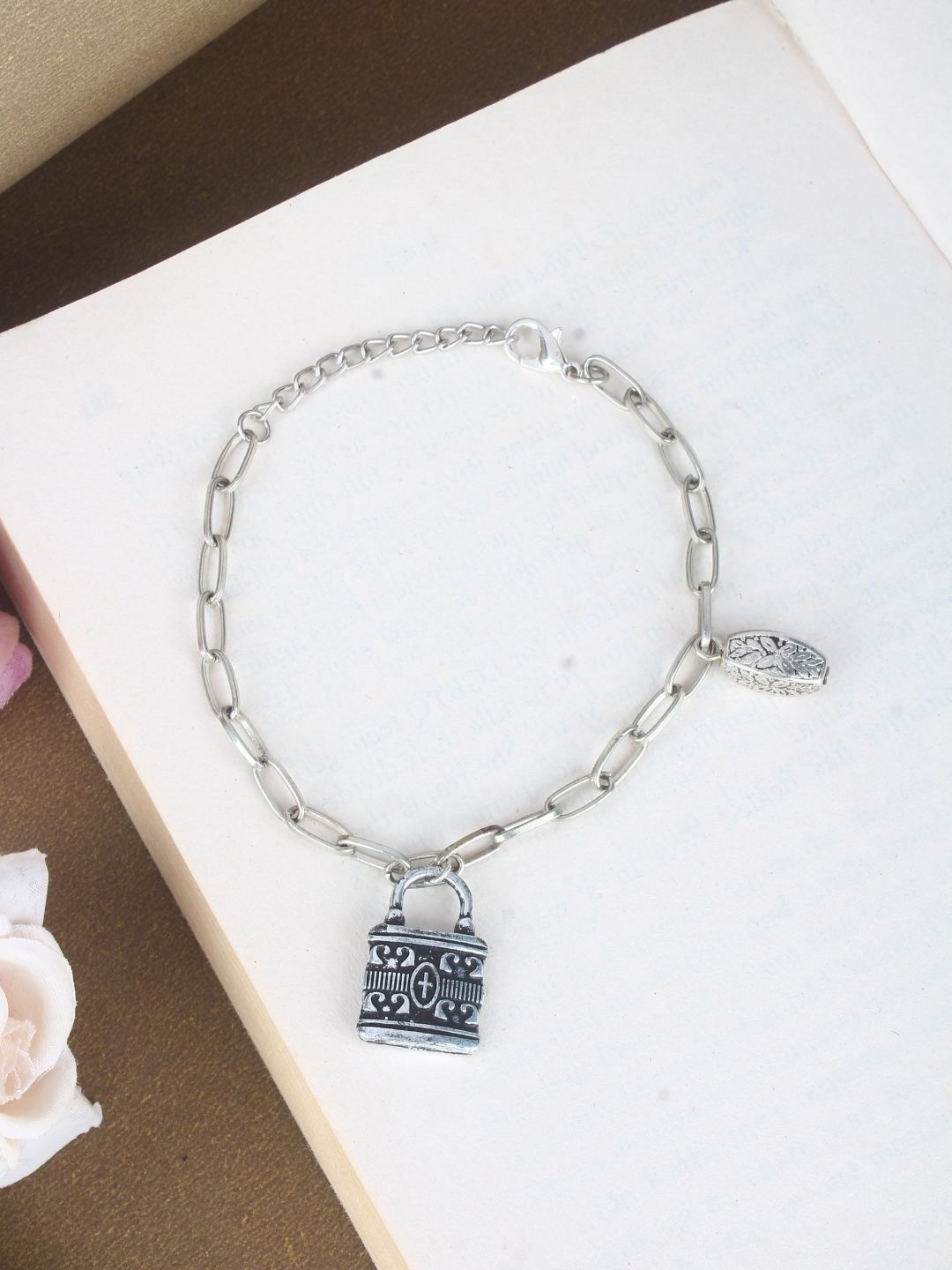 

KPOP Silver-Plated Charm Bracelet